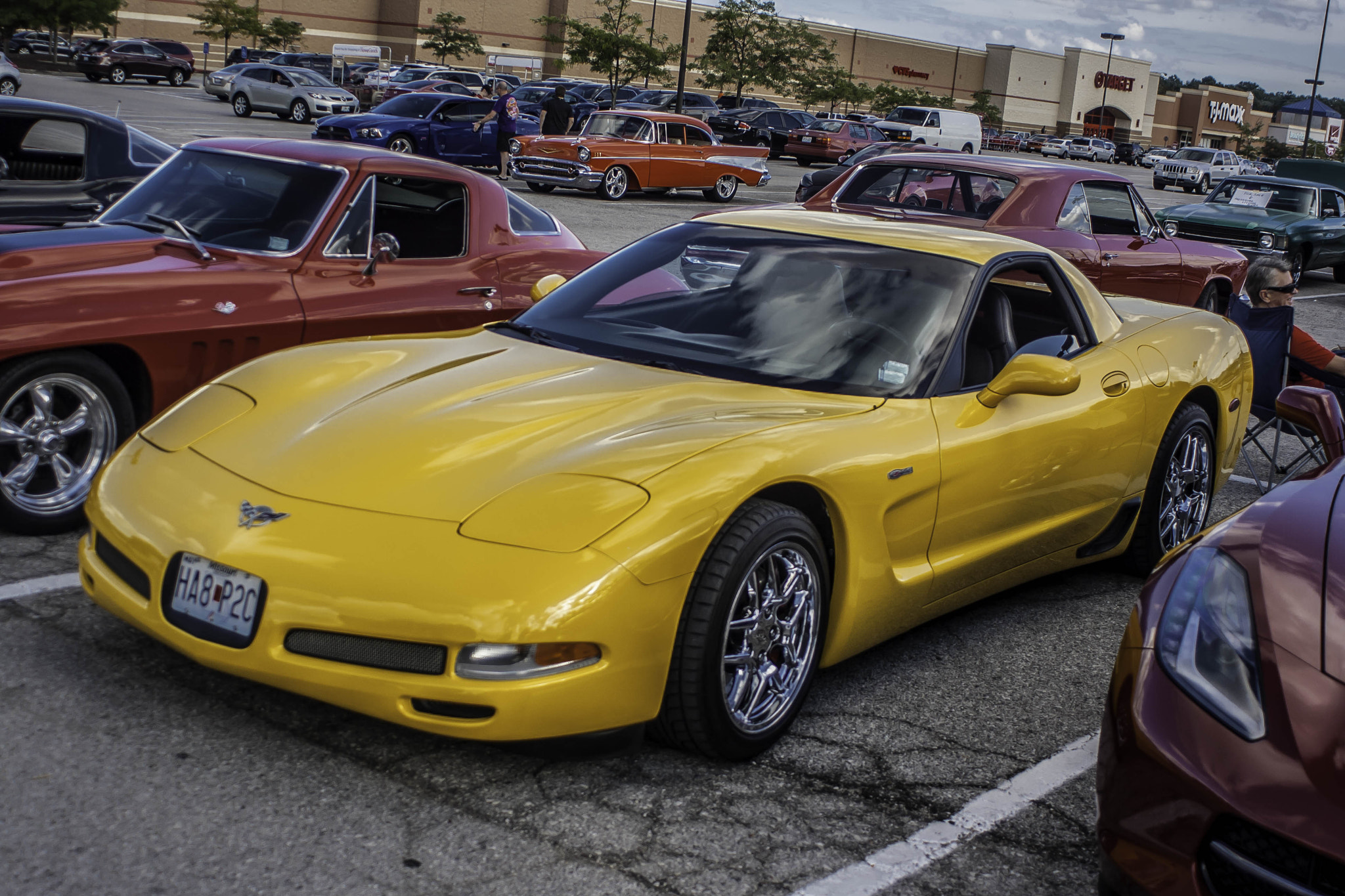 Canon EF 28-80mm f/3.5-5.6 sample photo. Yellow corvette photography