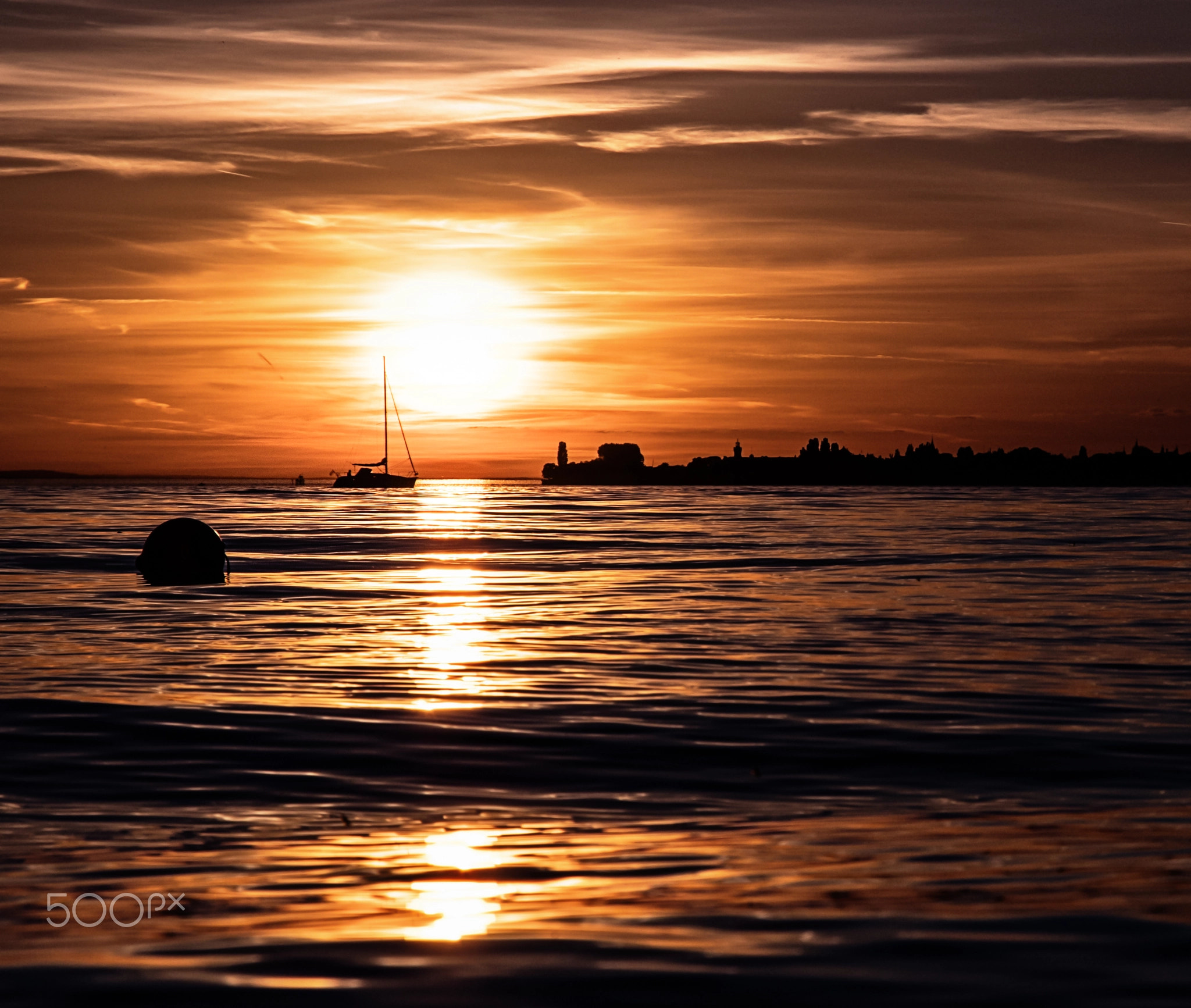 Sunset above Lindau