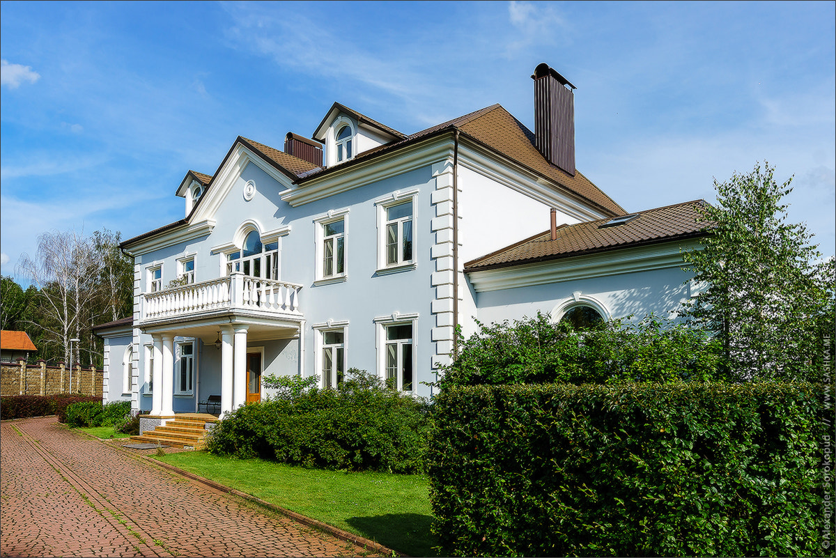 Beautiful big house in retro style, architectural concept