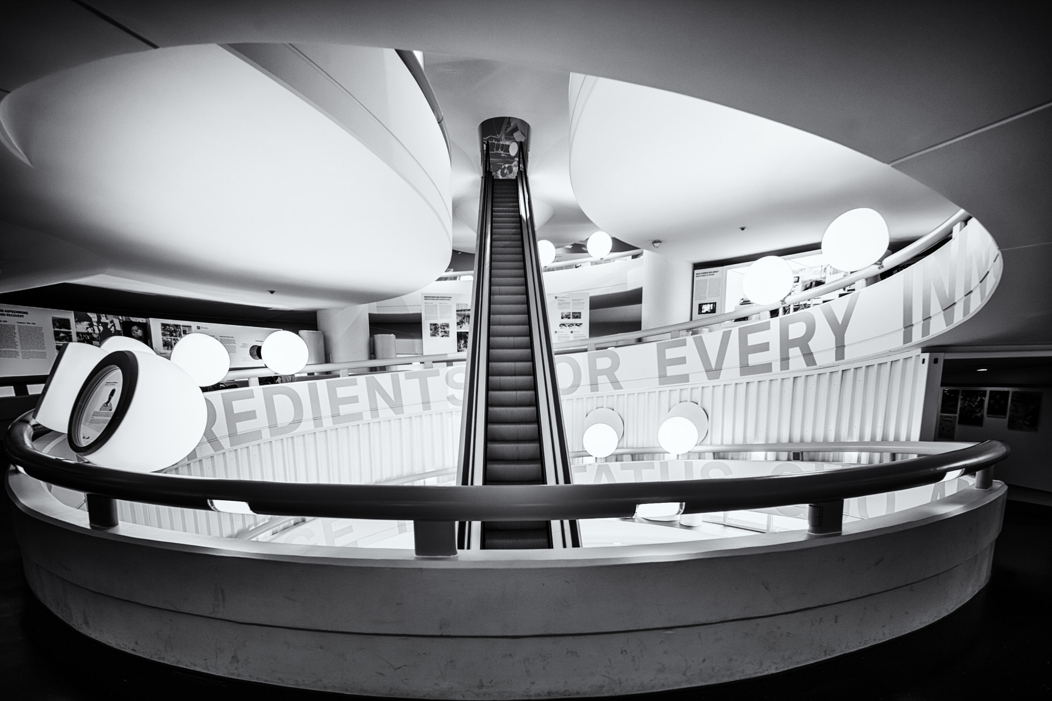 Canon TS-E 17mm F4L Tilt-Shift sample photo. Escalator in bmw museum photography