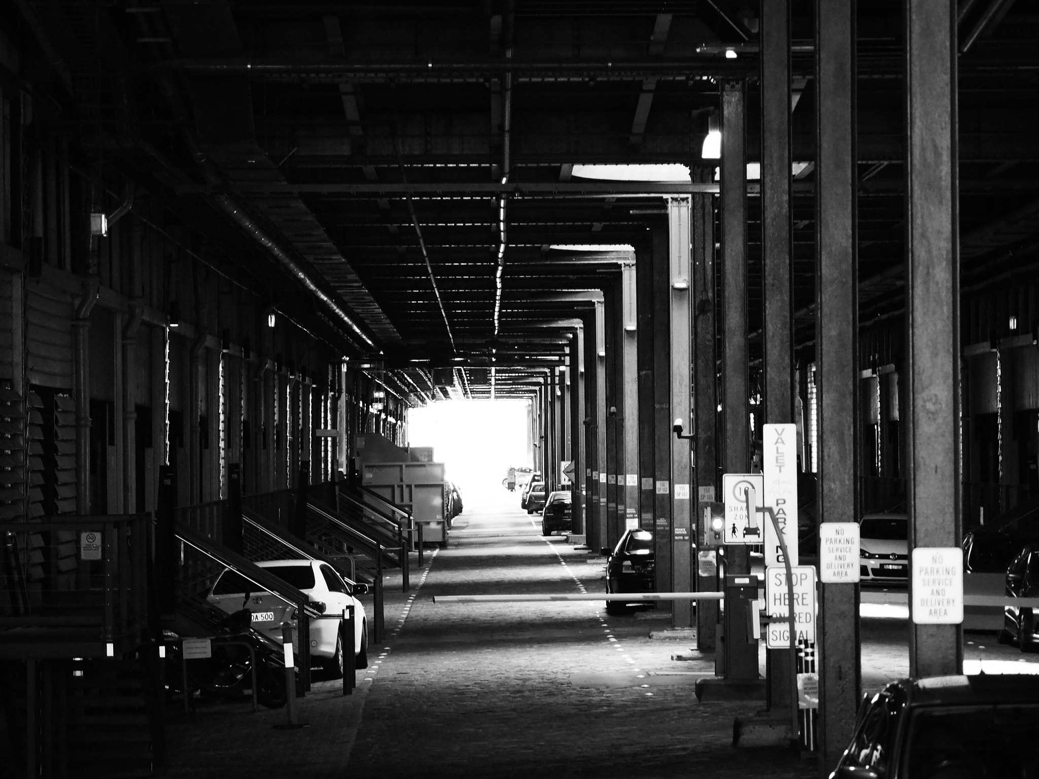 Olympus OM-D E-M10 II sample photo. Parking tunnel photography