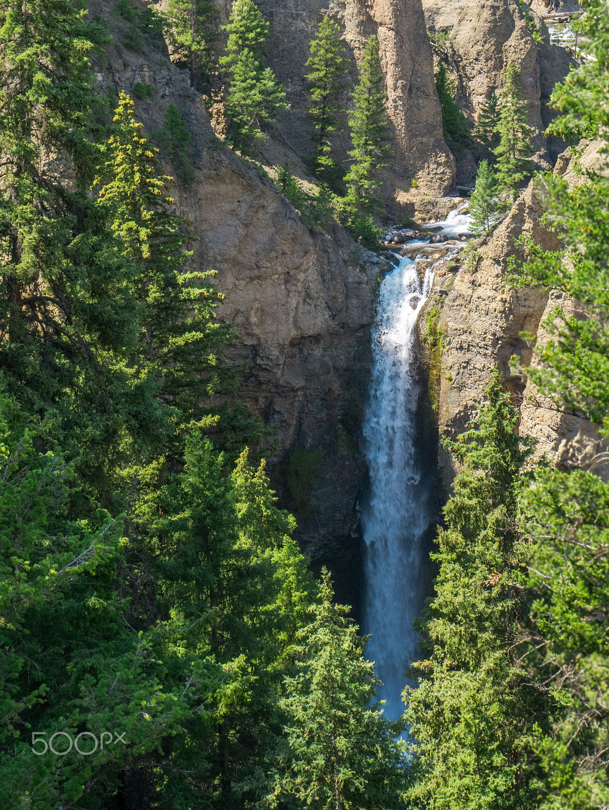 Panasonic Lumix DMC-GX1 sample photo. Waterfall, yellowstone national park photography