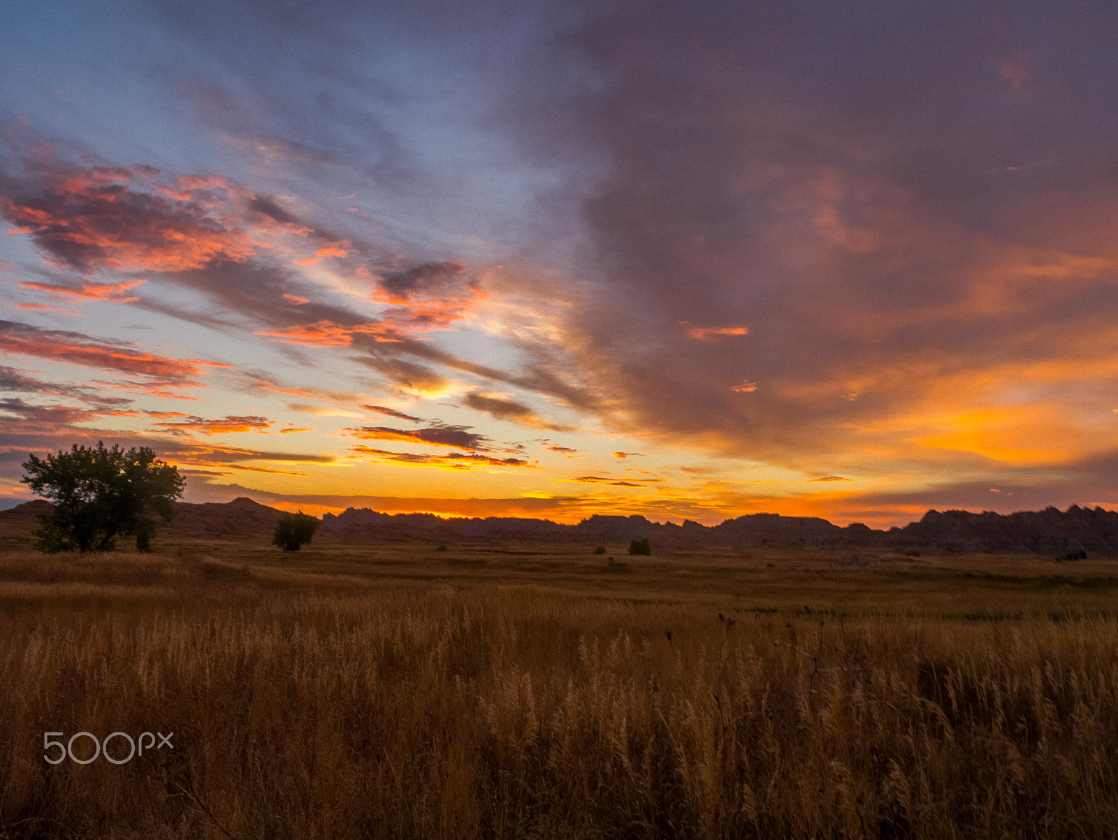 Panasonic Lumix DMC-GX1 sample photo. Sunset, badlands national park photography