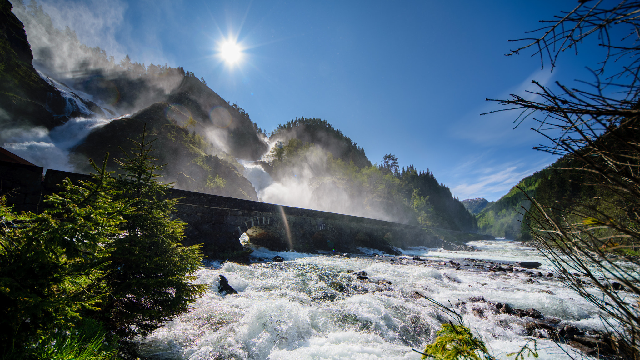 Sigma 8-16mm F4.5-5.6 DC HSM sample photo. Låtefossen waterfall photography