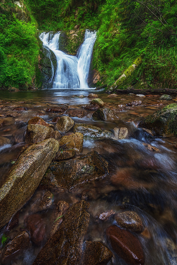 Sony a7R + 20mm F2.8 sample photo. Black forest waterfall photography