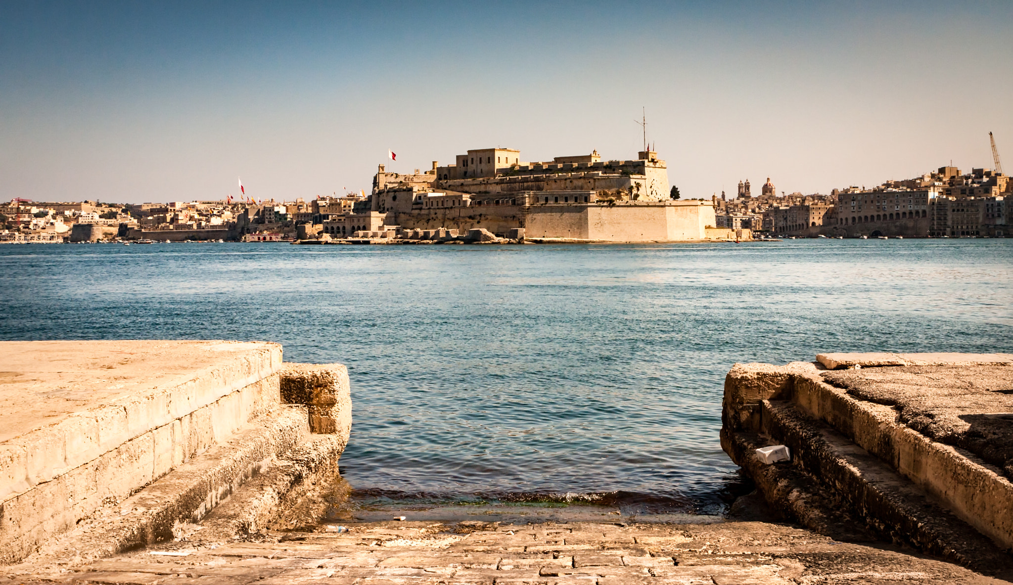 Canon EOS 40D + Canon EF 24-70mm F2.8L USM sample photo. Malta harbour photography