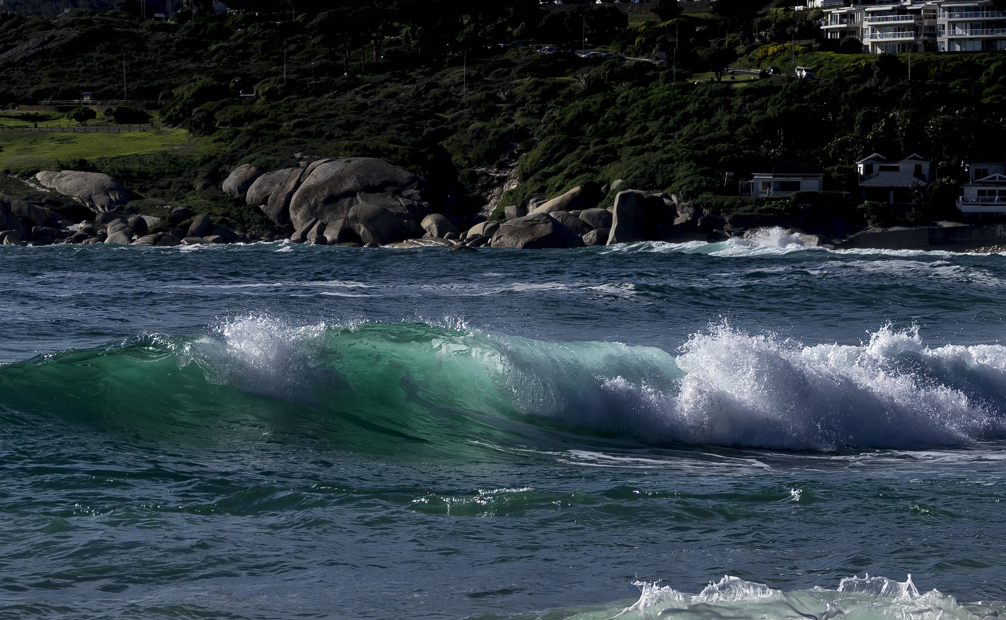 Pentax K-3 sample photo. Camps bay beach waves photography