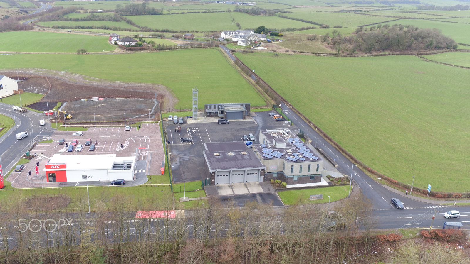 DJI FC550 sample photo. Ashenyard retail park, kilwinning, ayrshire photography