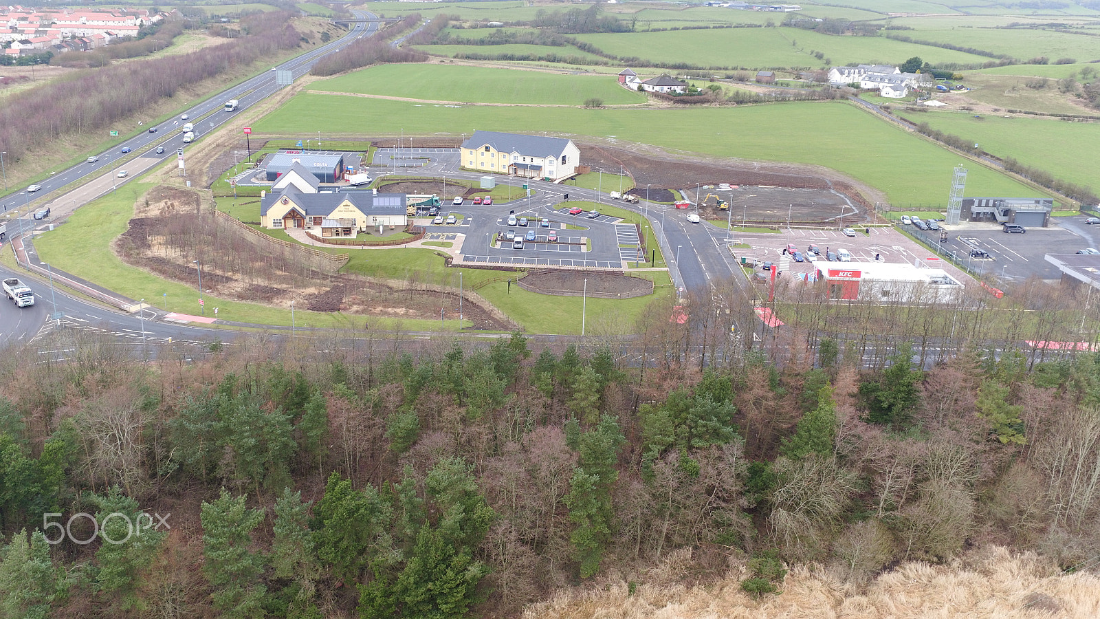 DJI FC550 sample photo. Ashenyard retail park, kilwinning, ayrshire photography