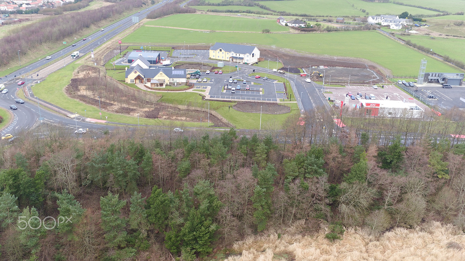 DJI FC550 sample photo. Ashenyard retail park, kilwinning, ayrshire photography