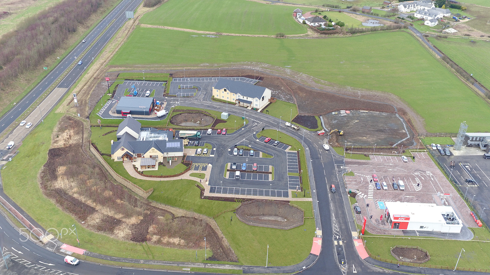 DJI FC550 sample photo. Ashenyard retail park, kilwinning, ayrshire photography