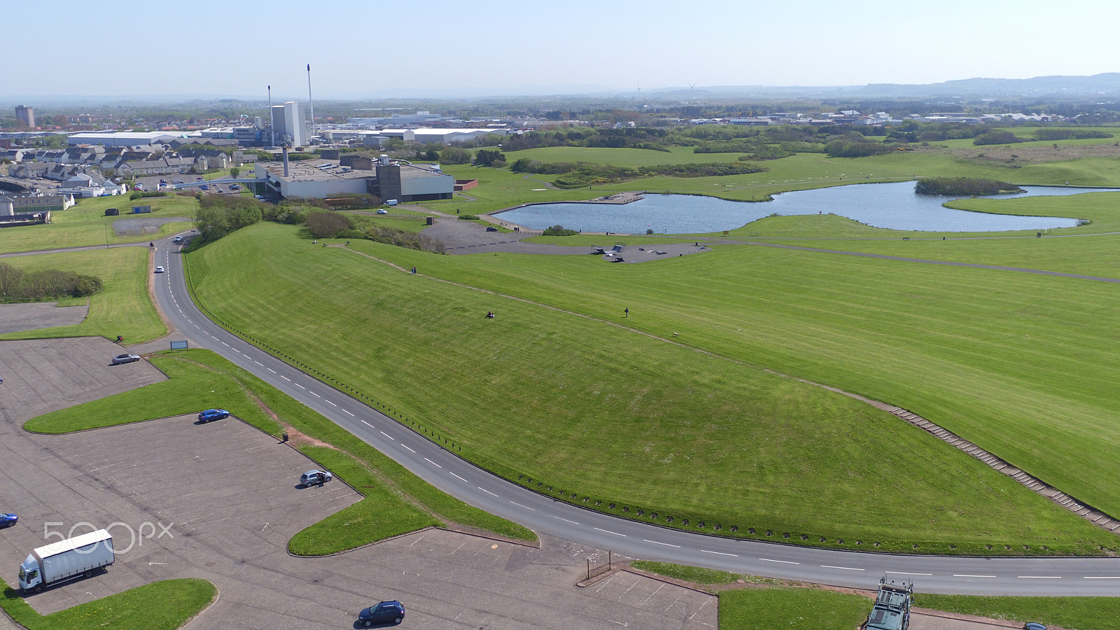 DJI FC550 sample photo. Irvine harbour and beach park on the hottest day o photography