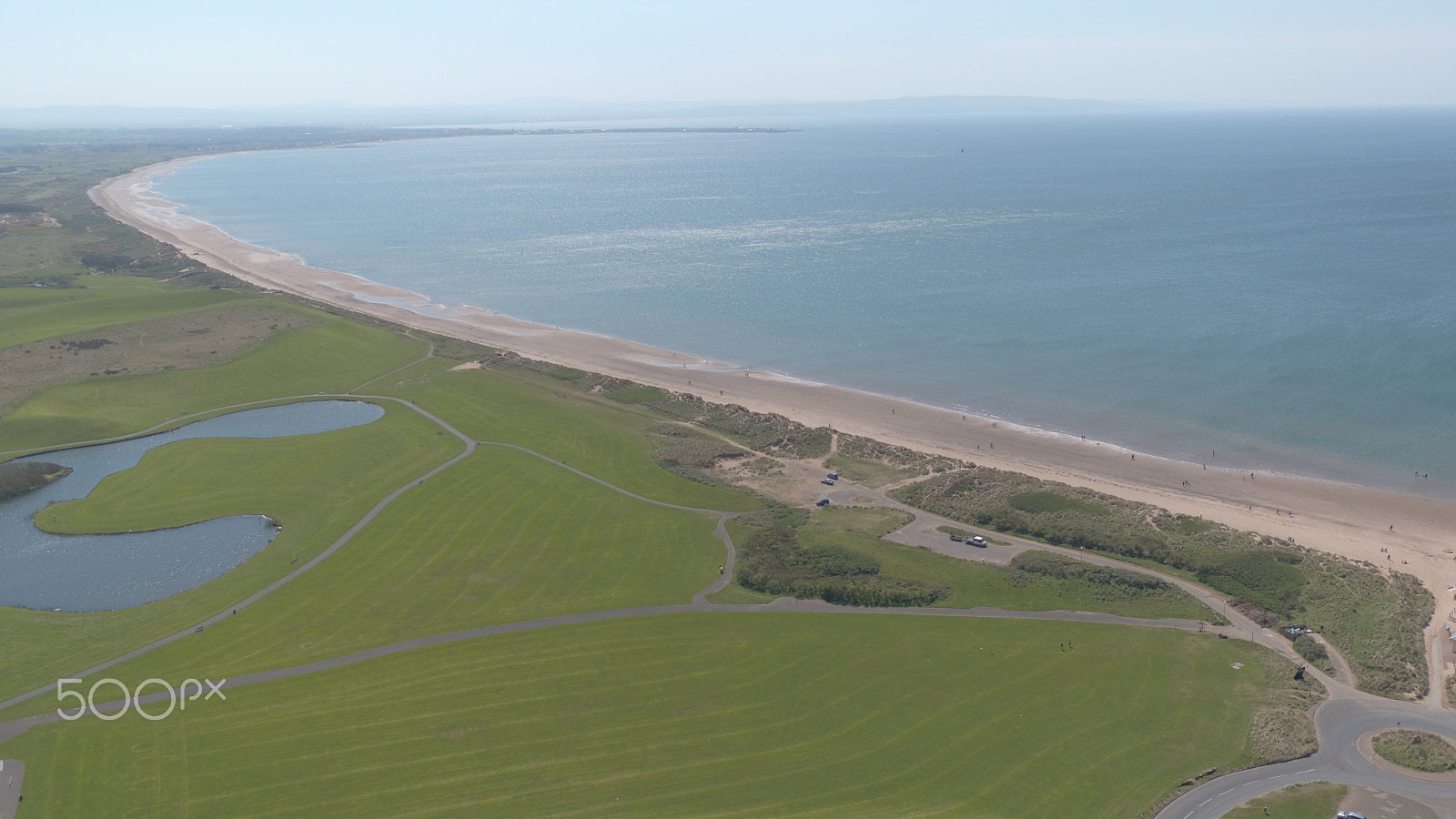 DJI FC550 sample photo. Irvine harbour and beach park on the hottest day o photography