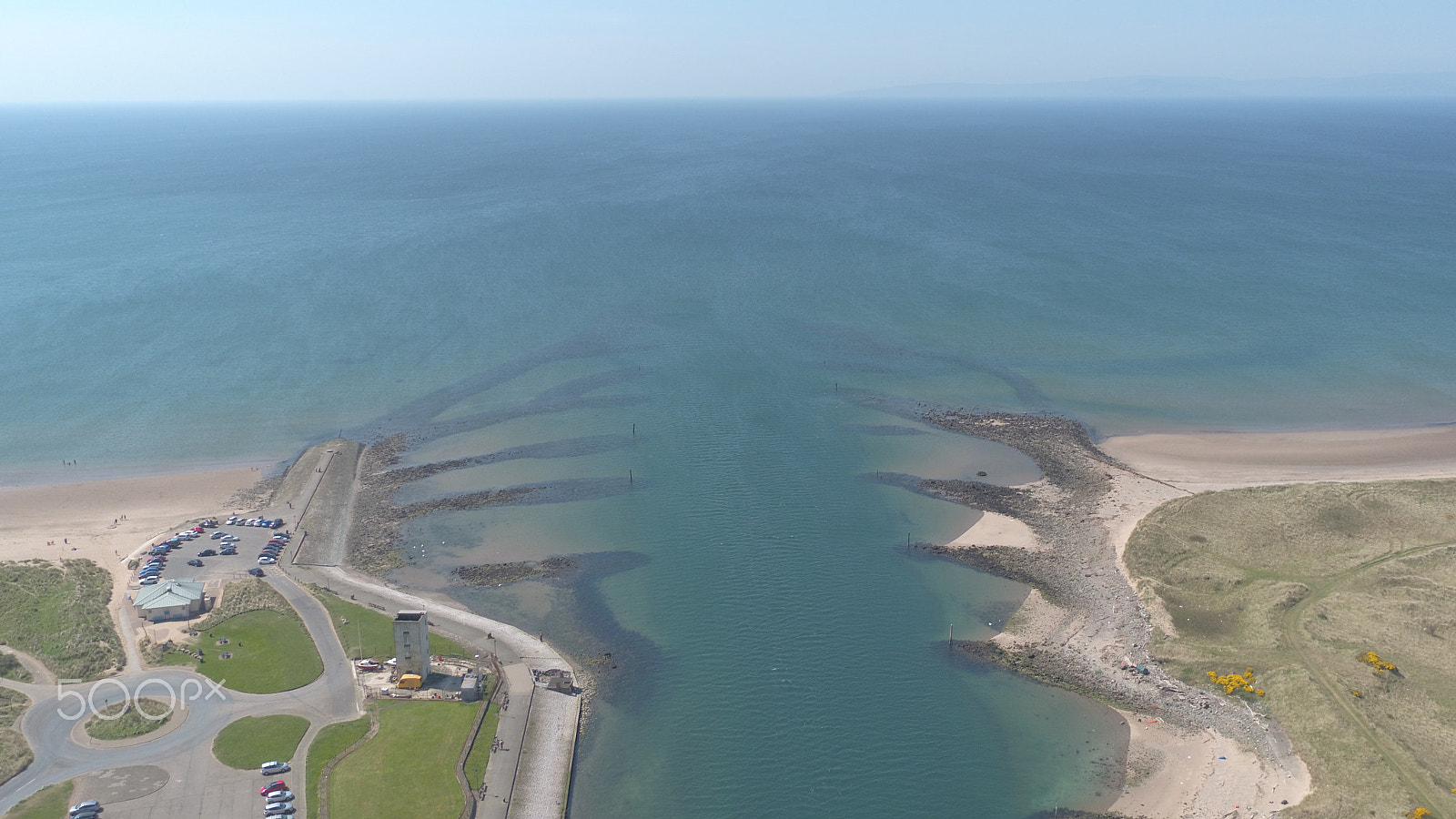 DJI FC550 sample photo. Irvine harbour and beach park on the hottest day o photography