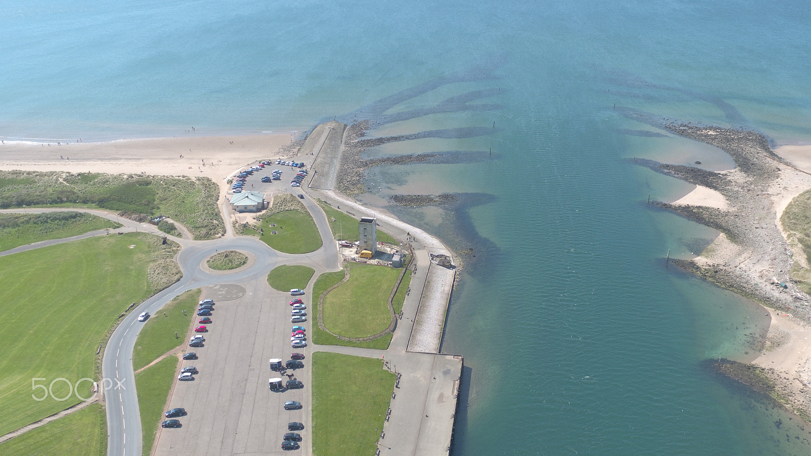 DJI FC550 sample photo. Irvine harbour and beach park on the hottest day o photography
