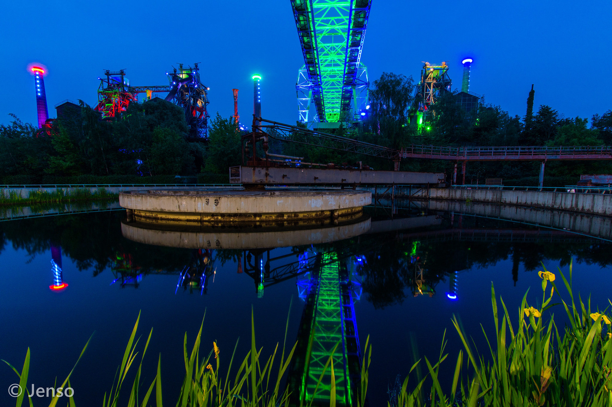 Sony SLT-A58 sample photo. Landschaftspark duisburg at night photography
