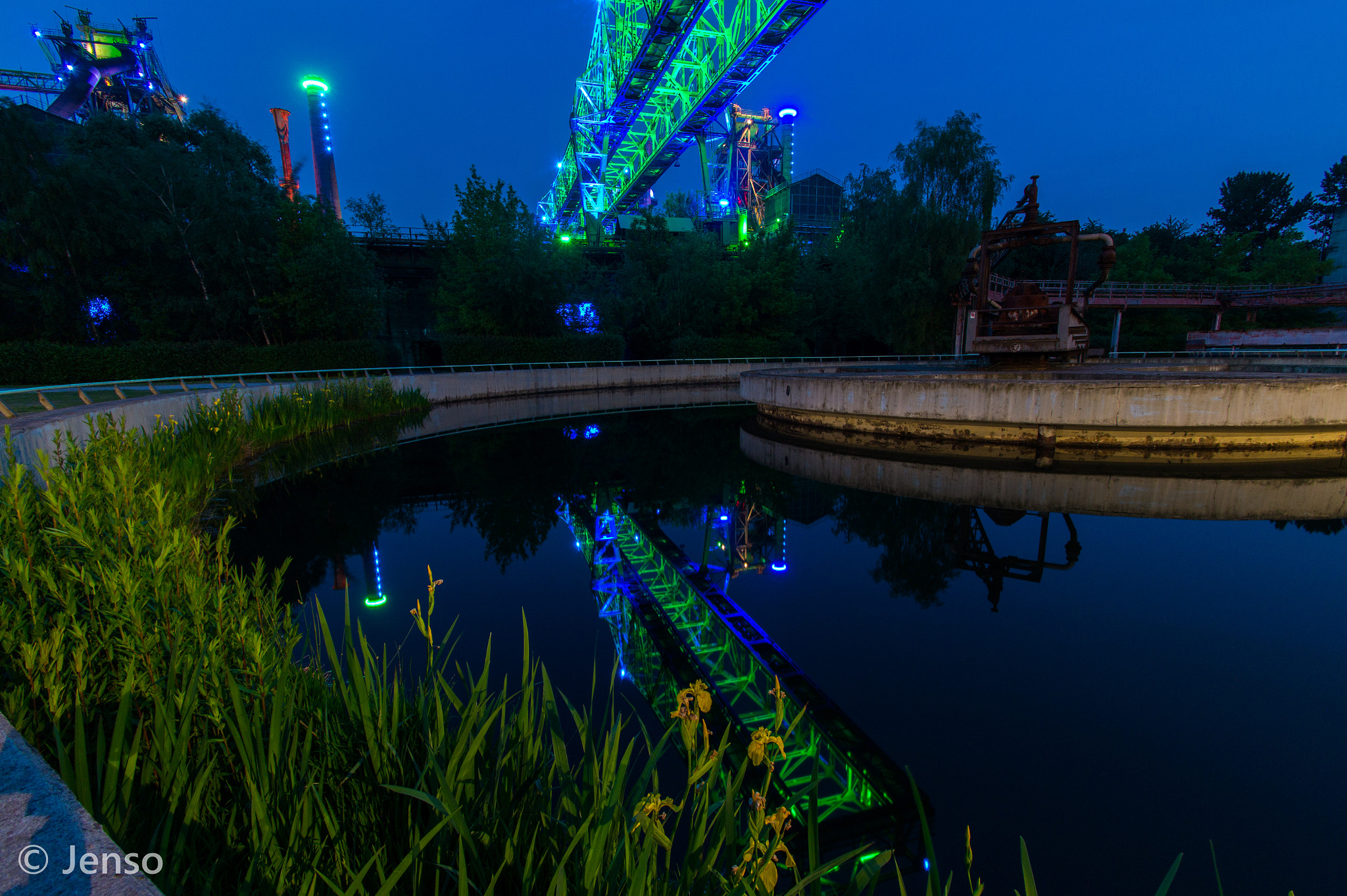 Sony SLT-A58 sample photo. Landschaftspark duisburg at night photography