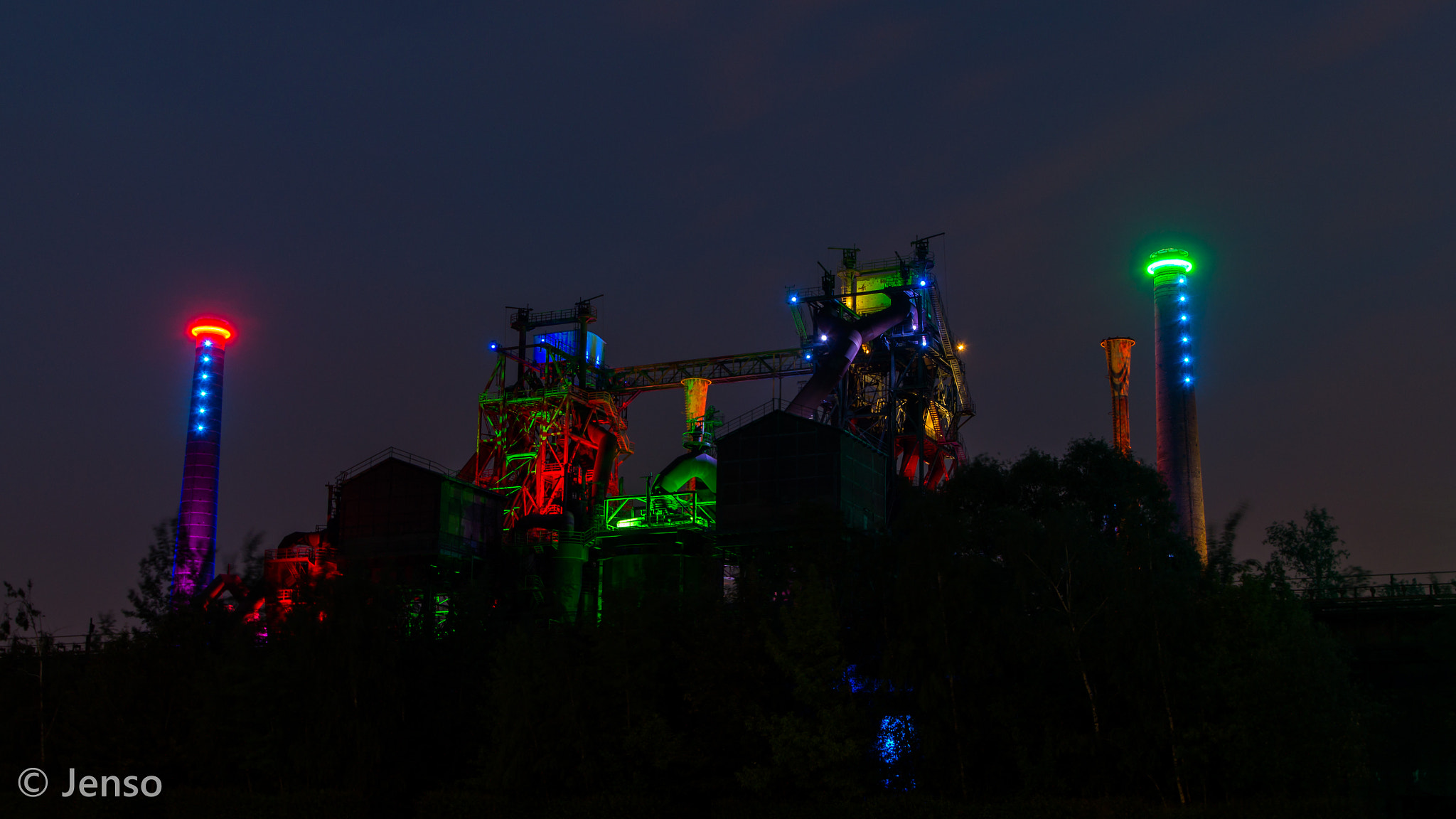 Sony SLT-A58 sample photo. Landschaftspark duisburg at night photography