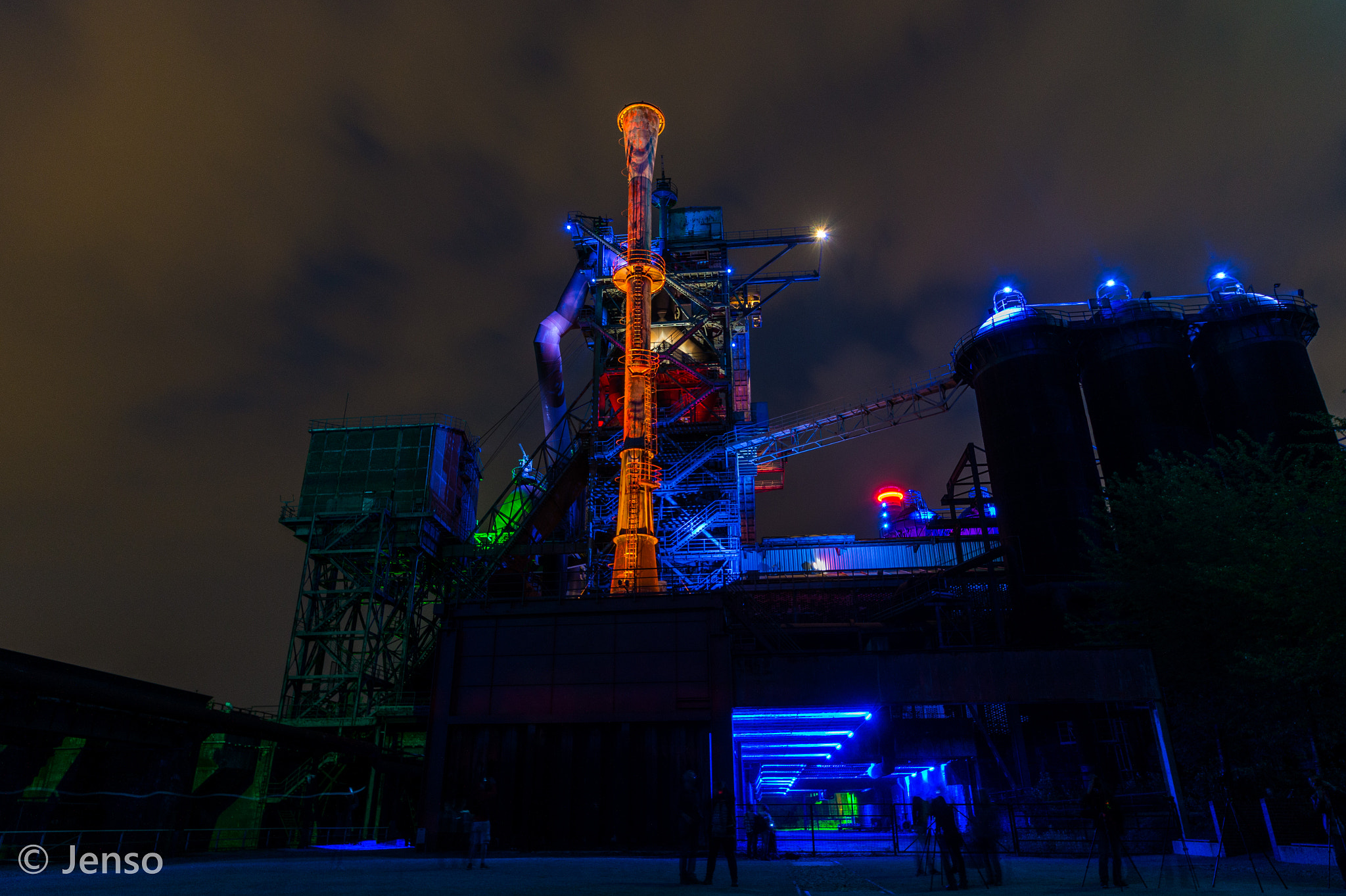 Sony SLT-A58 sample photo. Landschaftspark duisburg at night photography