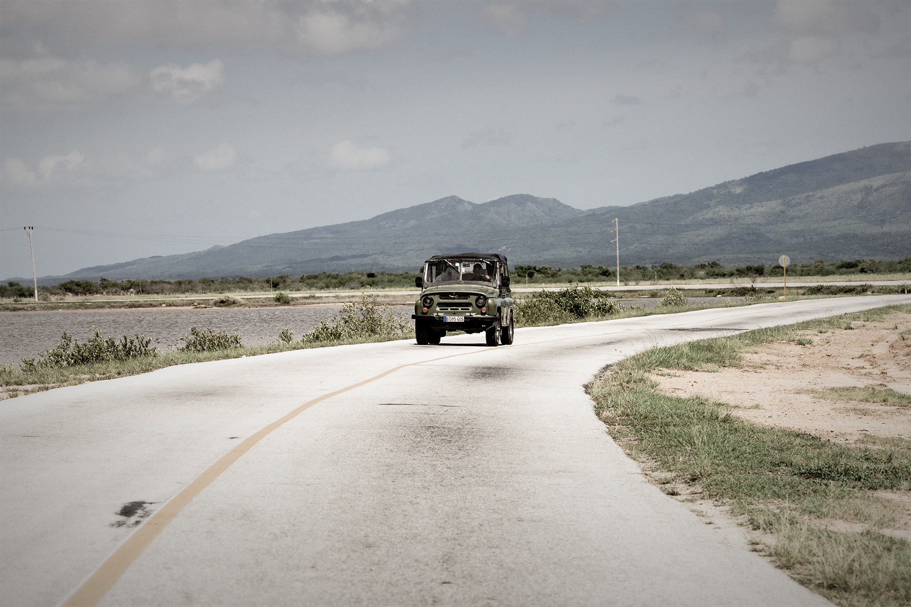 Canon EF 24-70mm F4L IS USM sample photo. Along the road - soviet military car photography