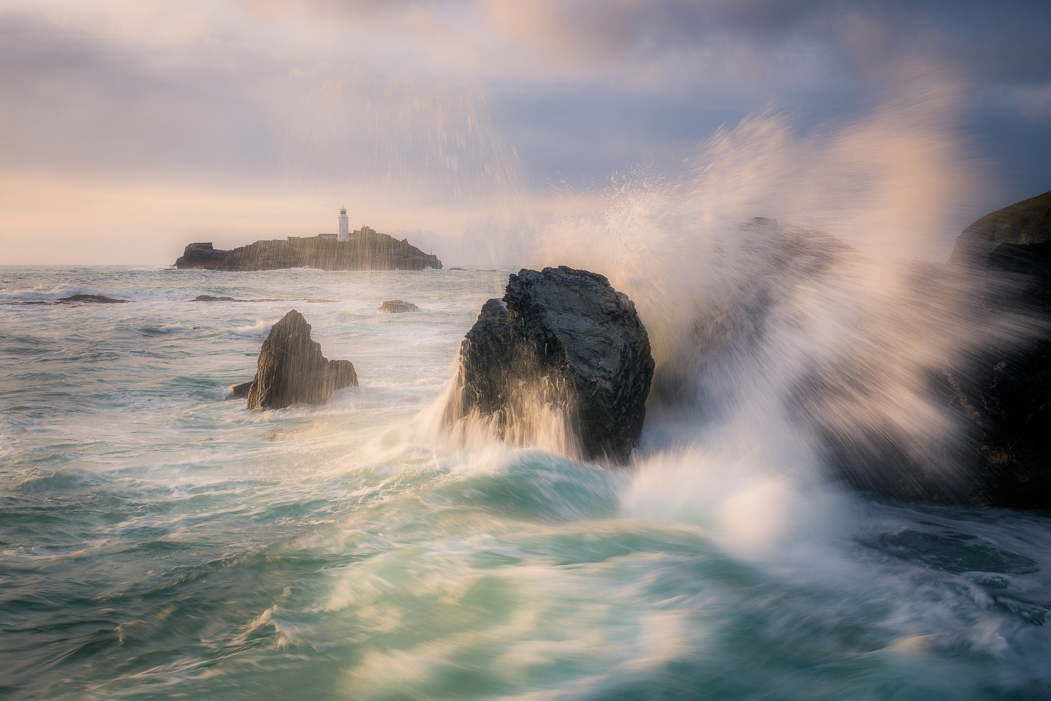 Panasonic Lumix DMC-GX7 sample photo. Godrevy rocks! photography