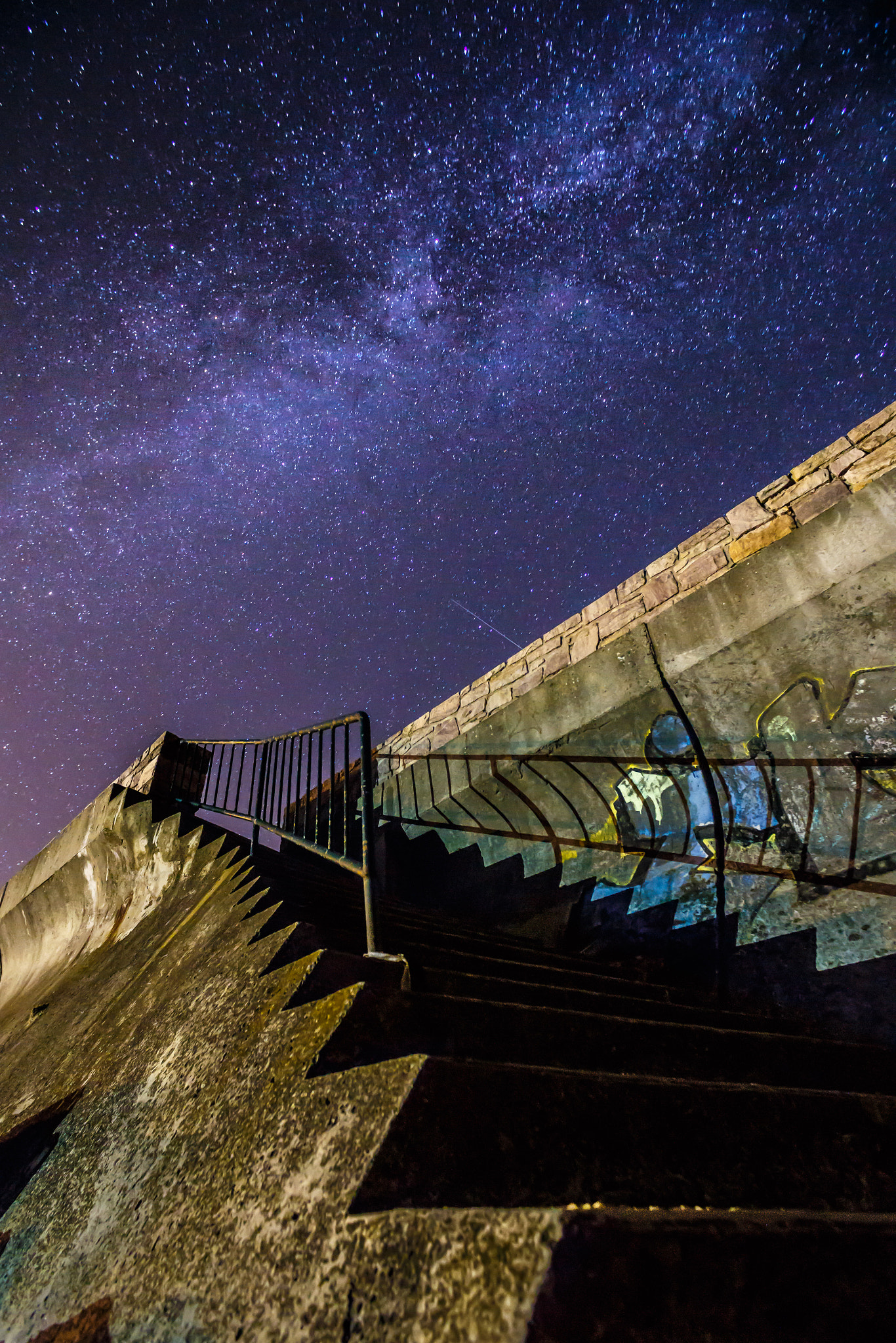Canon EOS 6D + Canon EF 28mm F2.8 sample photo. Stairs to milky way photography