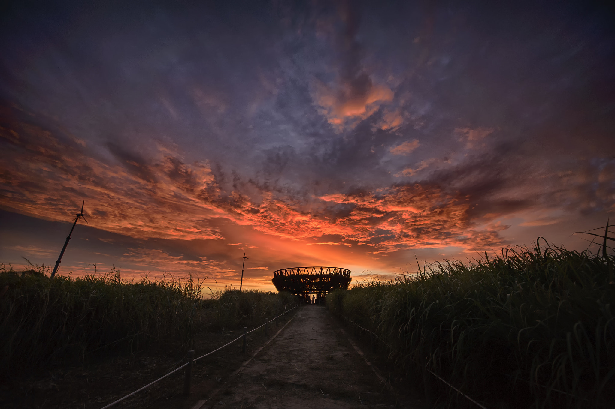 Nikon D700 + Sigma 12-24mm F4.5-5.6 II DG HSM sample photo. A flaming sunset photography