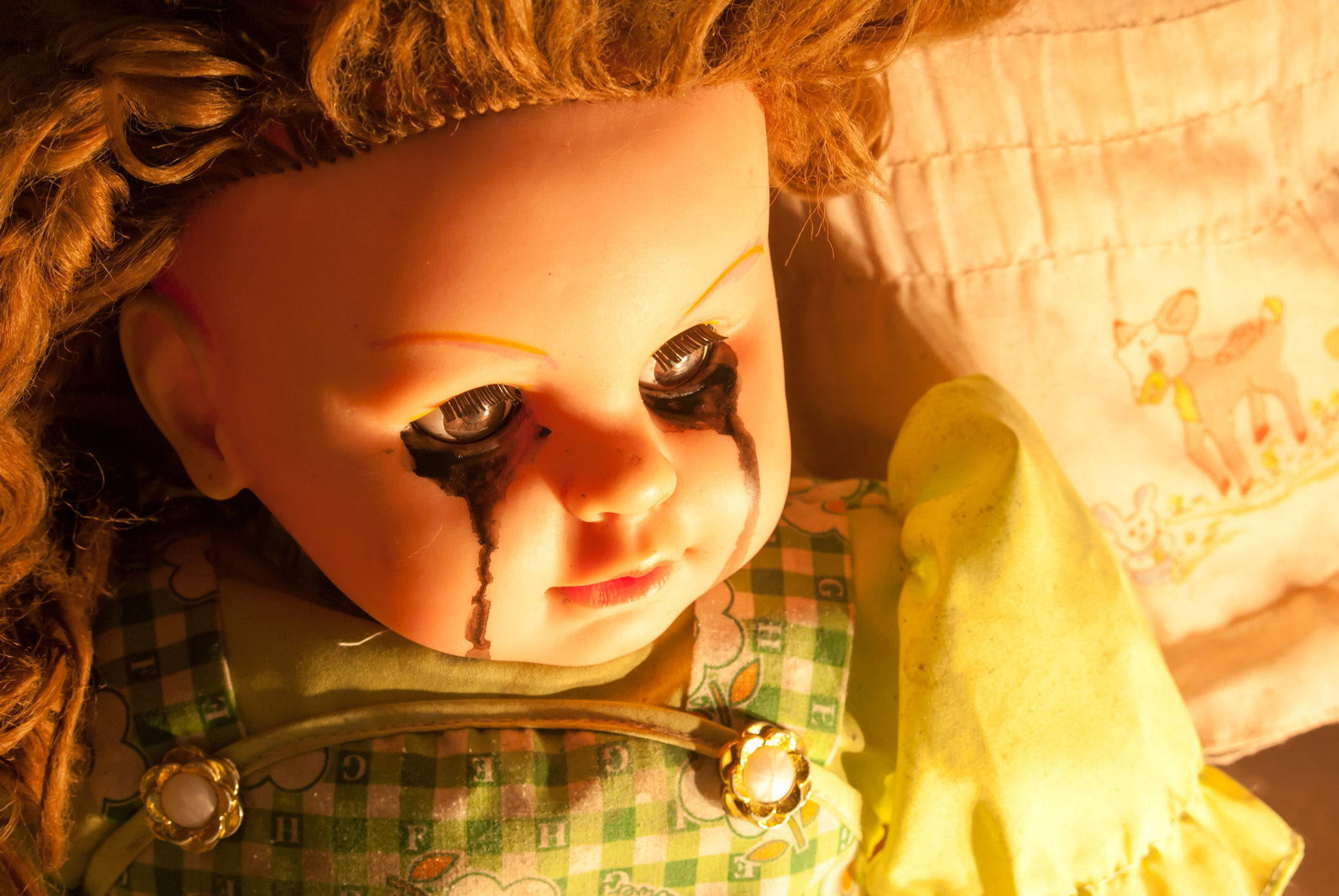 AF Zoom-Nikkor 28-105mm f/3.5-4.5D IF sample photo. Close up of scary doll photography