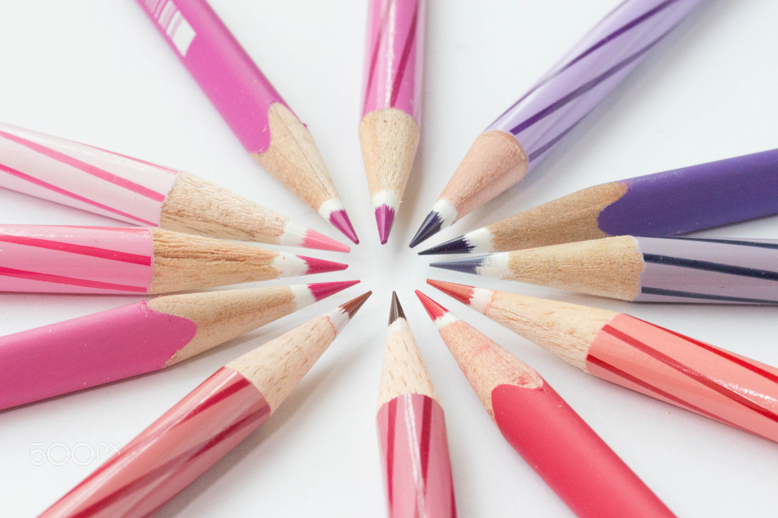 Canon EF-S 60mm F2.8 Macro USM sample photo. Coloring pencils on white photography