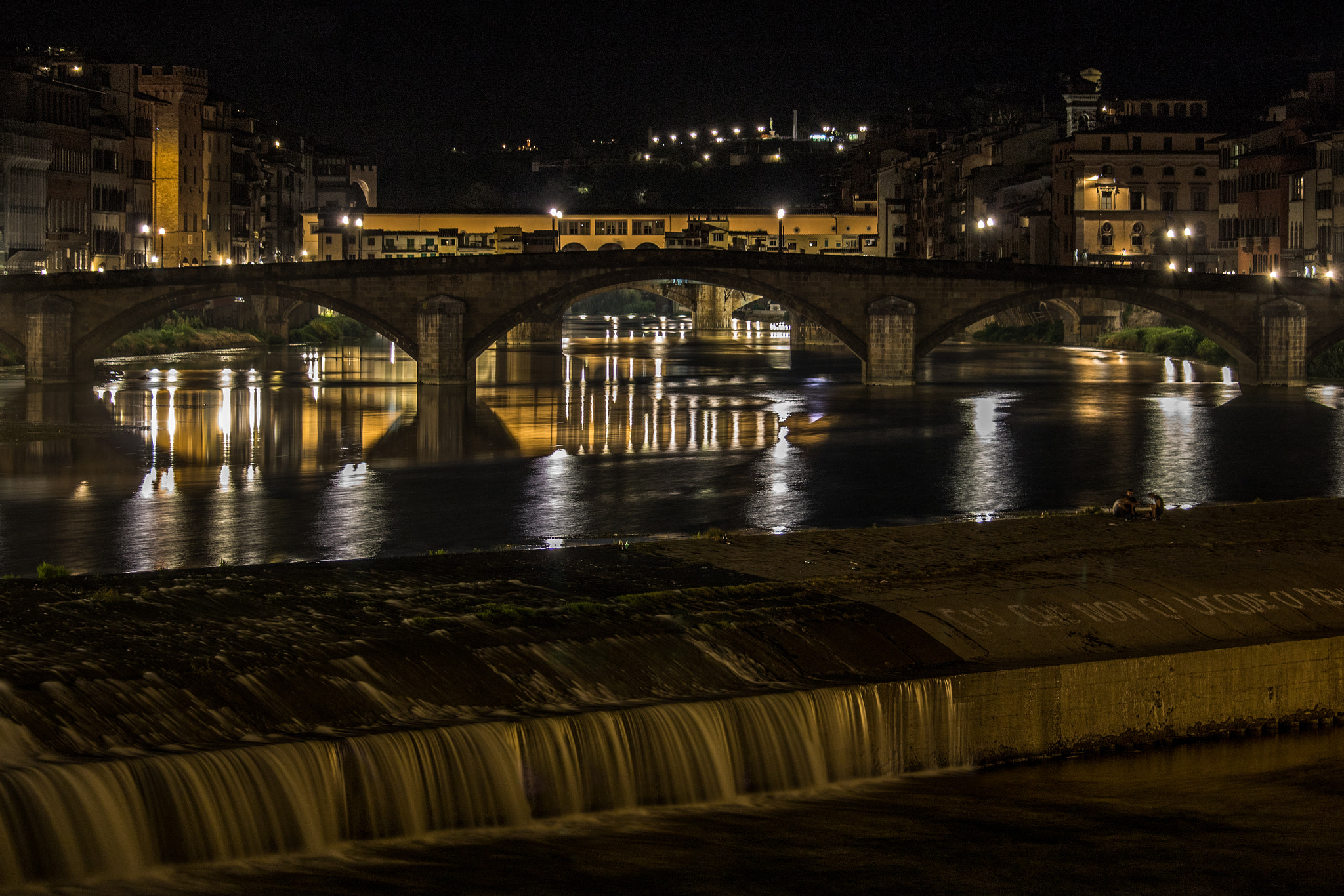 Canon EF-S 55-250mm F4-5.6 IS STM sample photo. Florence by night, by ponte amerigo vespucci photography