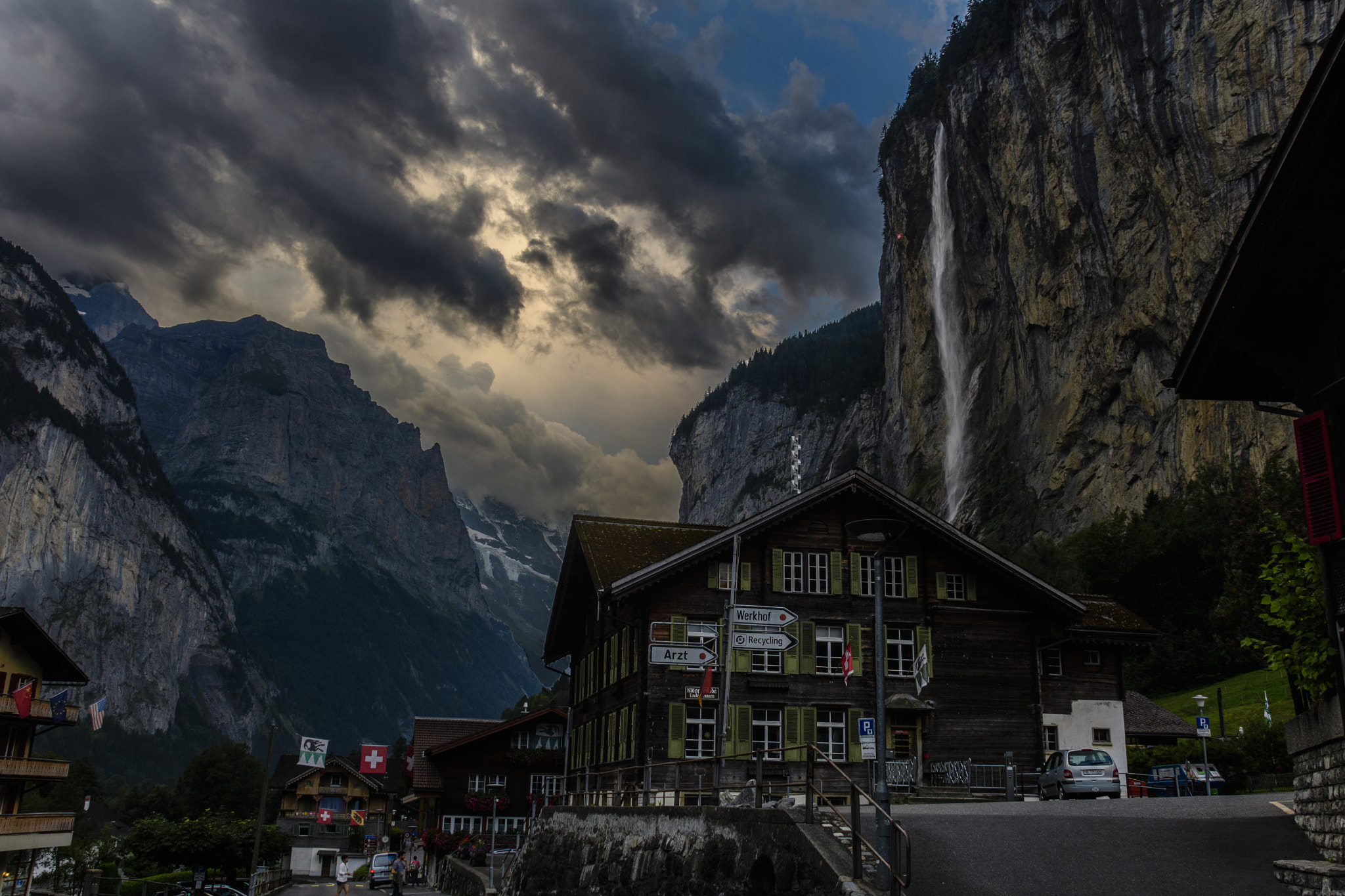 Nikon D500 sample photo. Lauterbrunnen valley switzerland dark photography