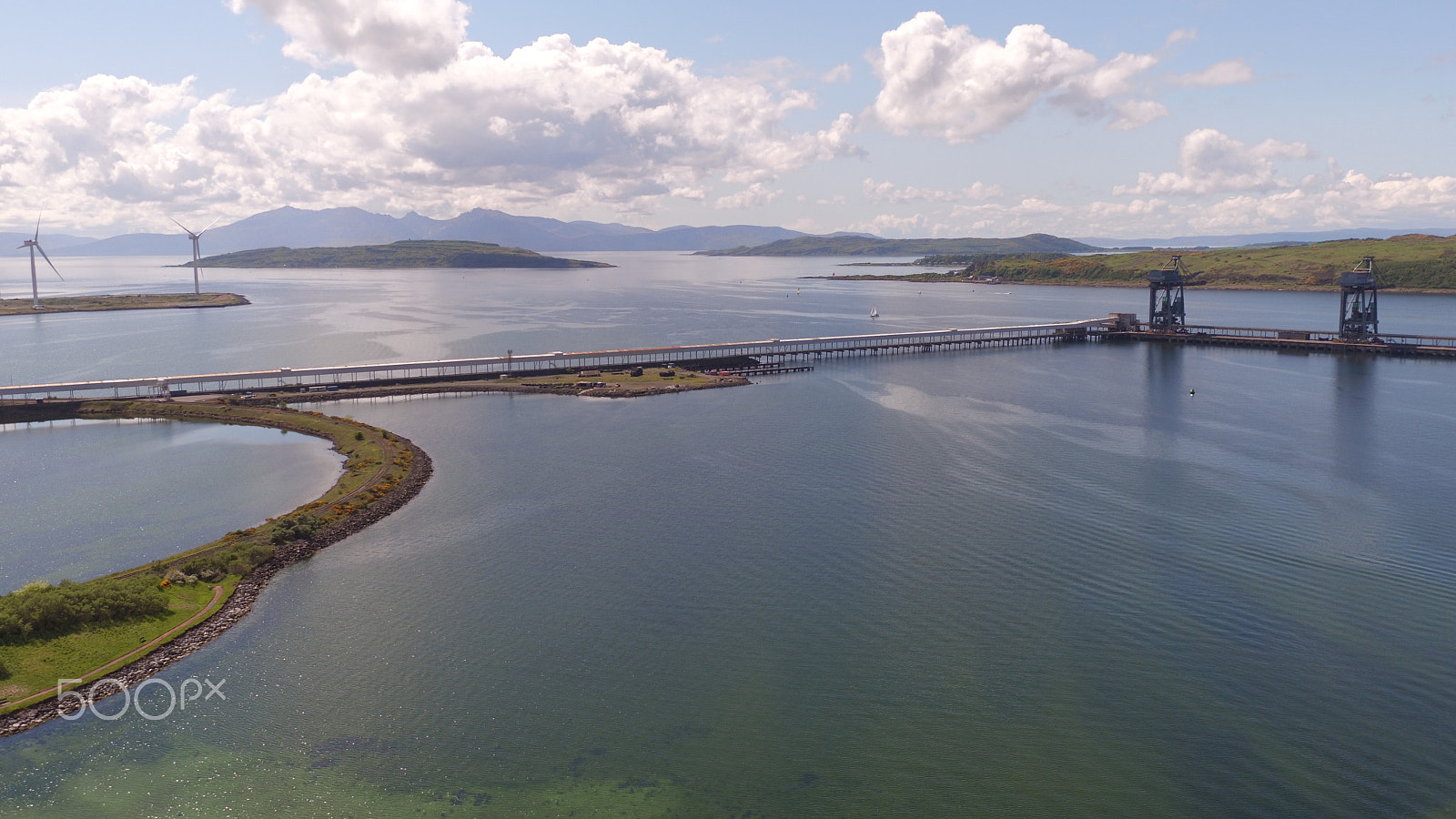 DJI FC550 sample photo. Fairlie looking towards arran with cumbrae to the right photography