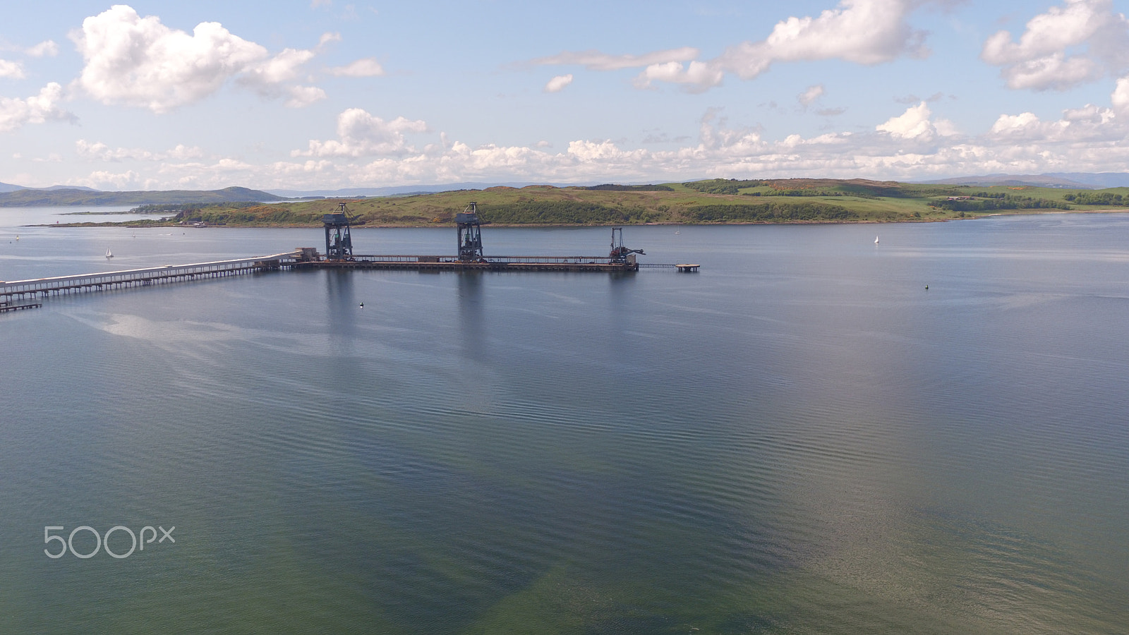 DJI FC550 sample photo. Fairlie looking towards cumbrae photography