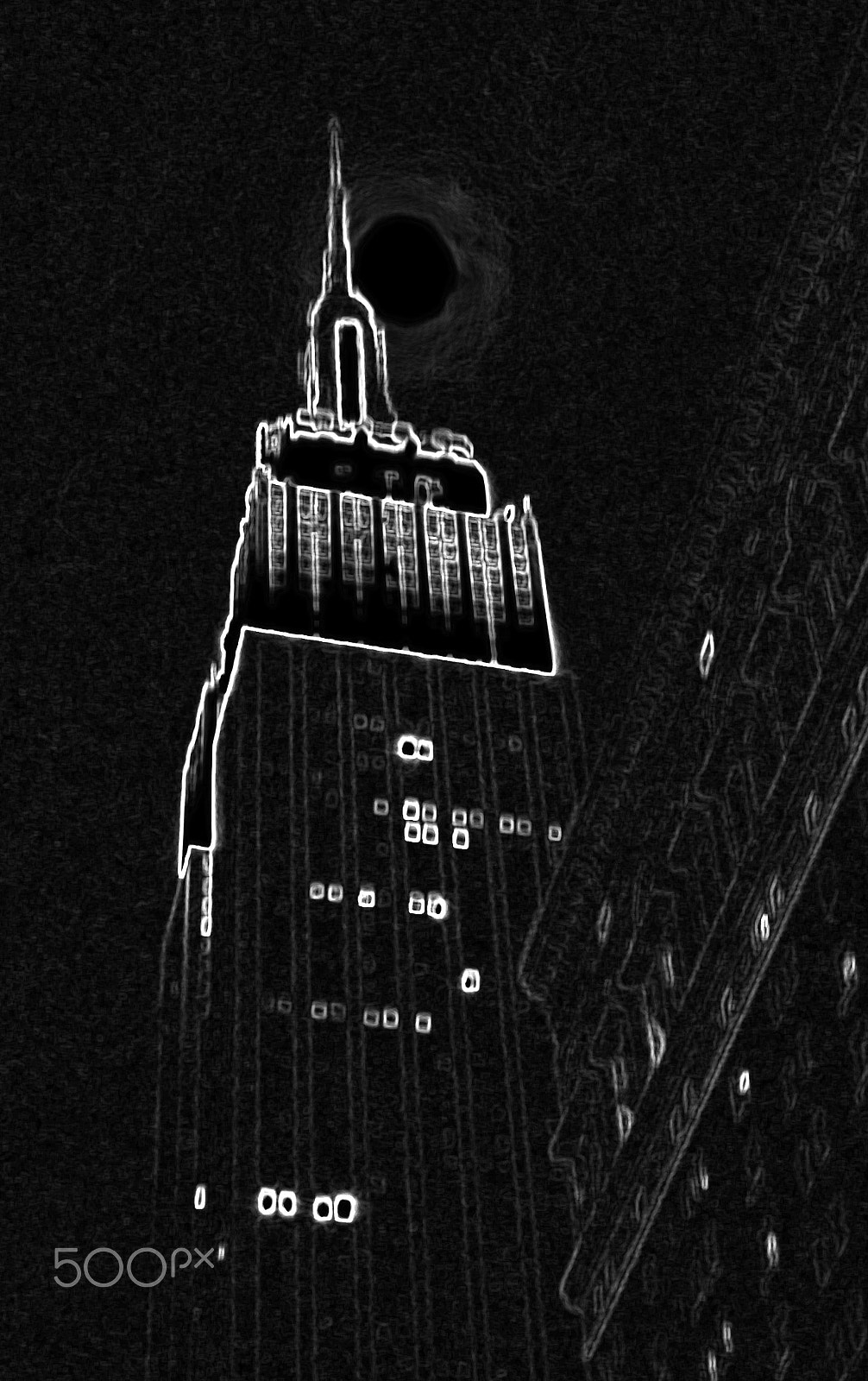 Fujifilm FinePix F40fd sample photo. Empire state (dark) photography