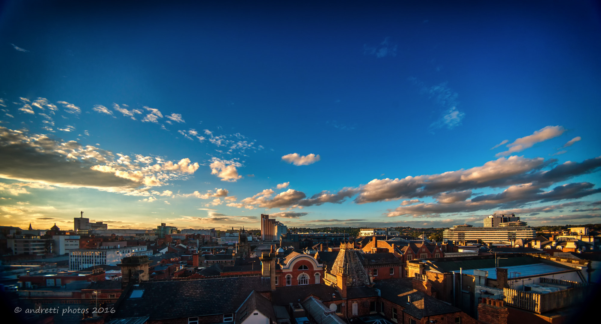 Sigma 10-20mm F4-5.6 EX DC HSM sample photo. The sun over nottingham goes off photography