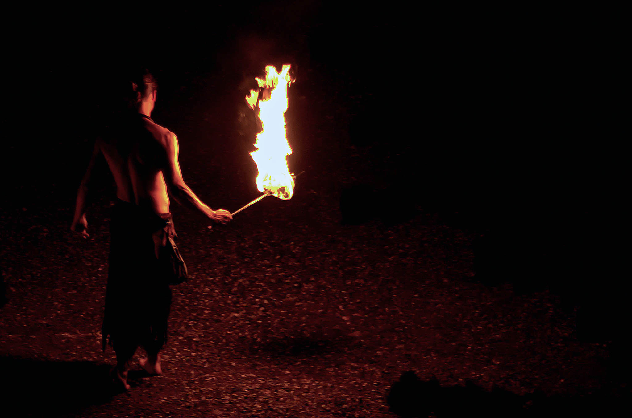 Pentax smc DA 55-300mm F4.0-5.8 ED sample photo. Fire dance photography
