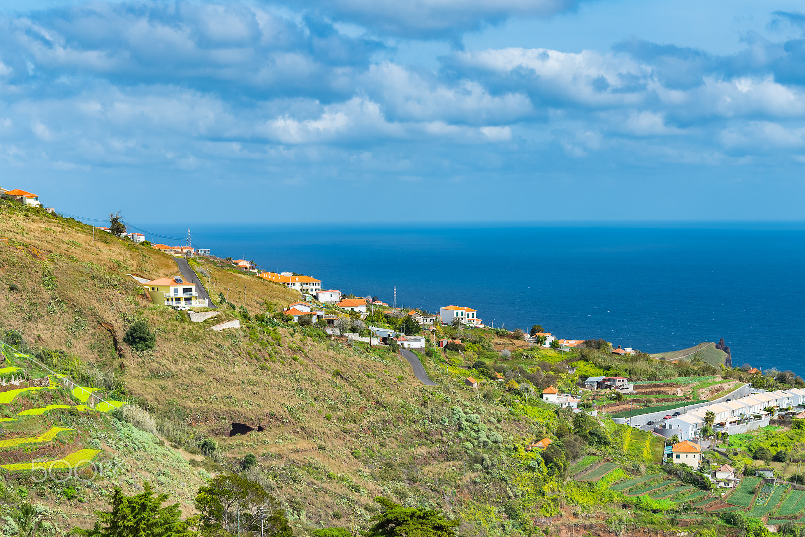 Nikon D610 + Nikon AF-S Micro-Nikkor 60mm F2.8G ED sample photo. View of atlantic ocean rocky volcanic hill on portuguese madeira island photography