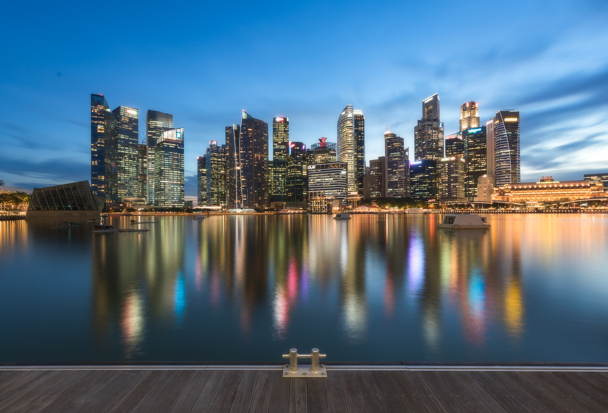 Sony a7R II + Canon EF 16-35mm F4L IS USM sample photo. Marina bay sunset photography