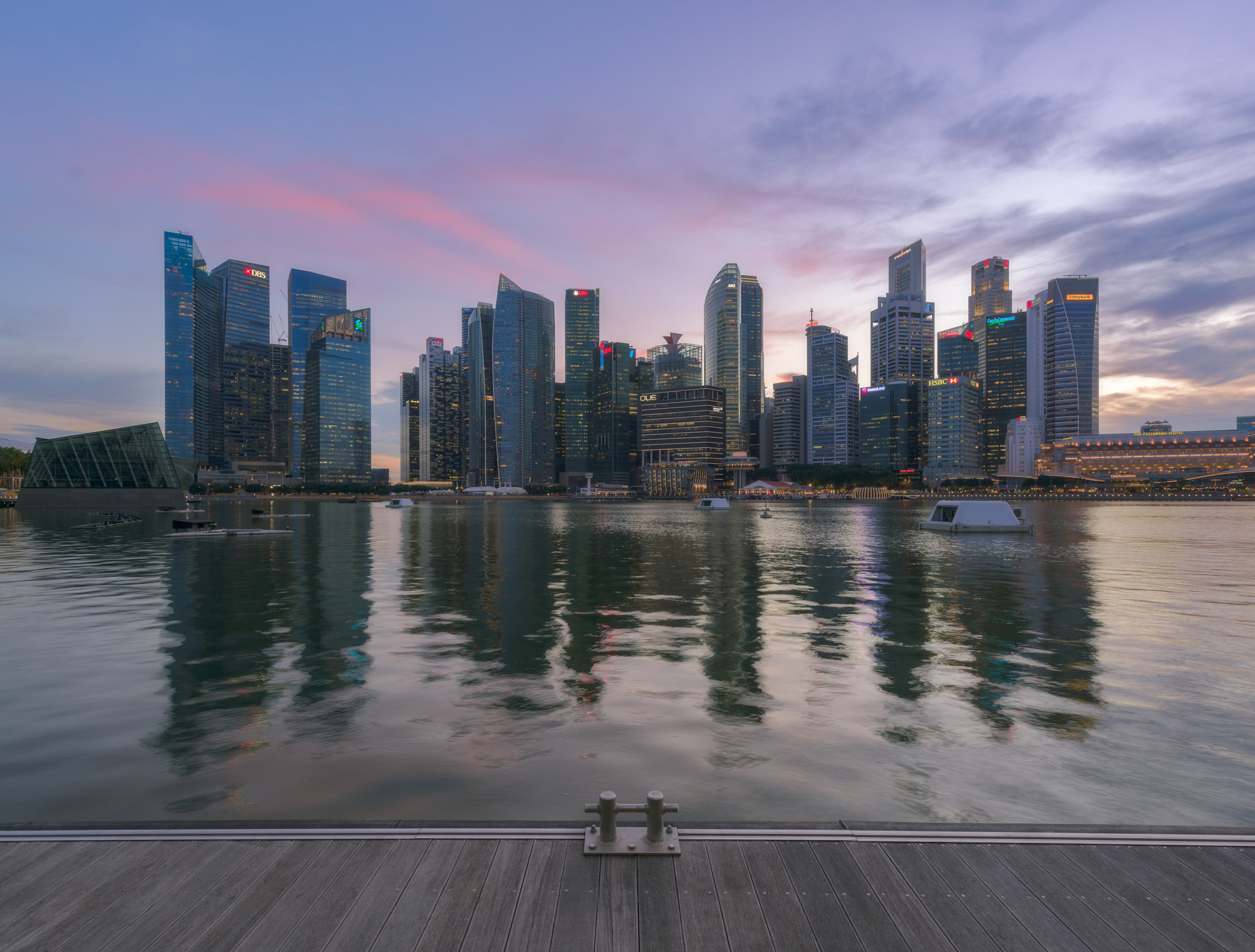 Sony a7R II + Canon EF 16-35mm F4L IS USM sample photo. Marina bay sunset photography