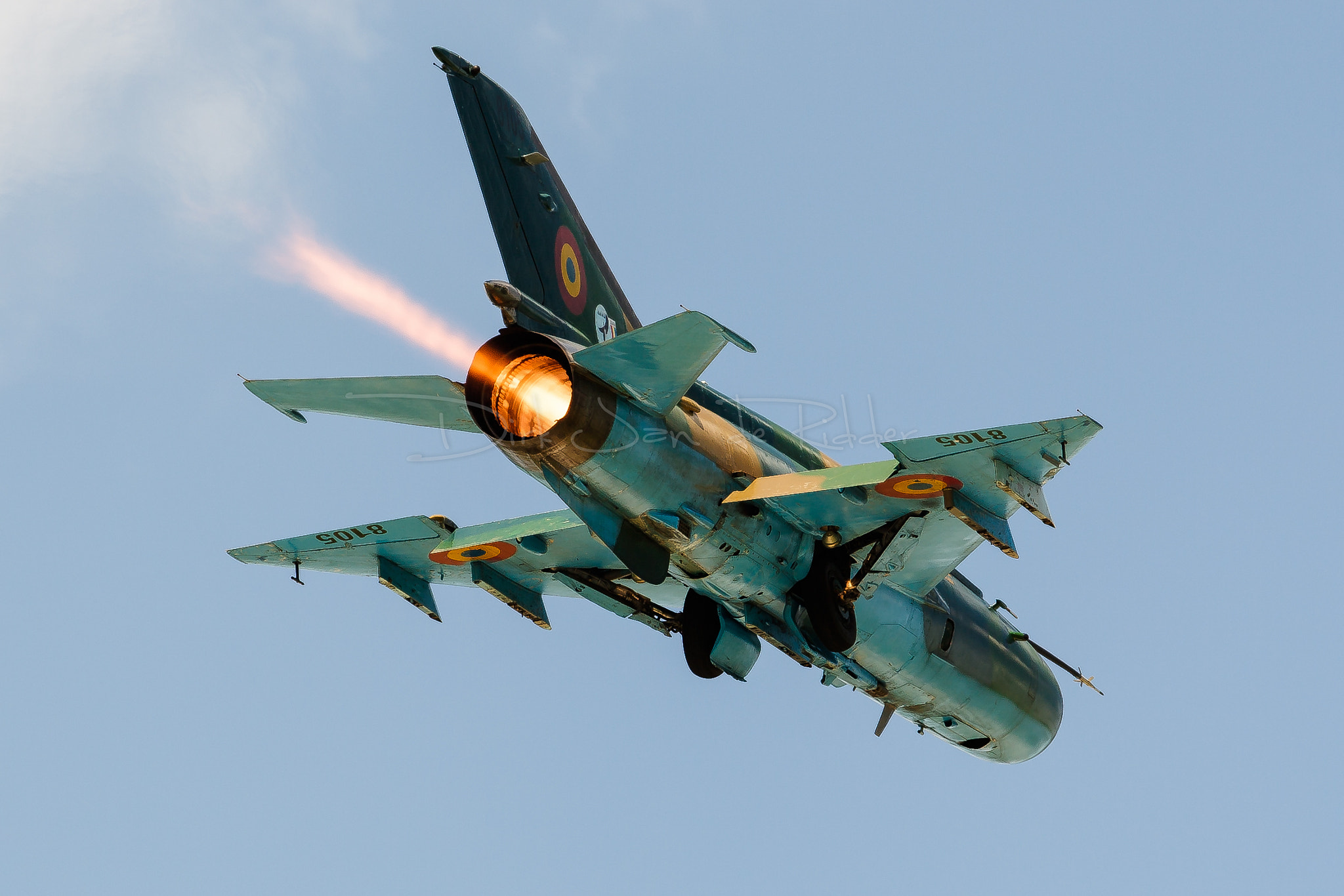 Canon EOS 20D sample photo. Romanian air force mig-21 lancer a 8105 photography