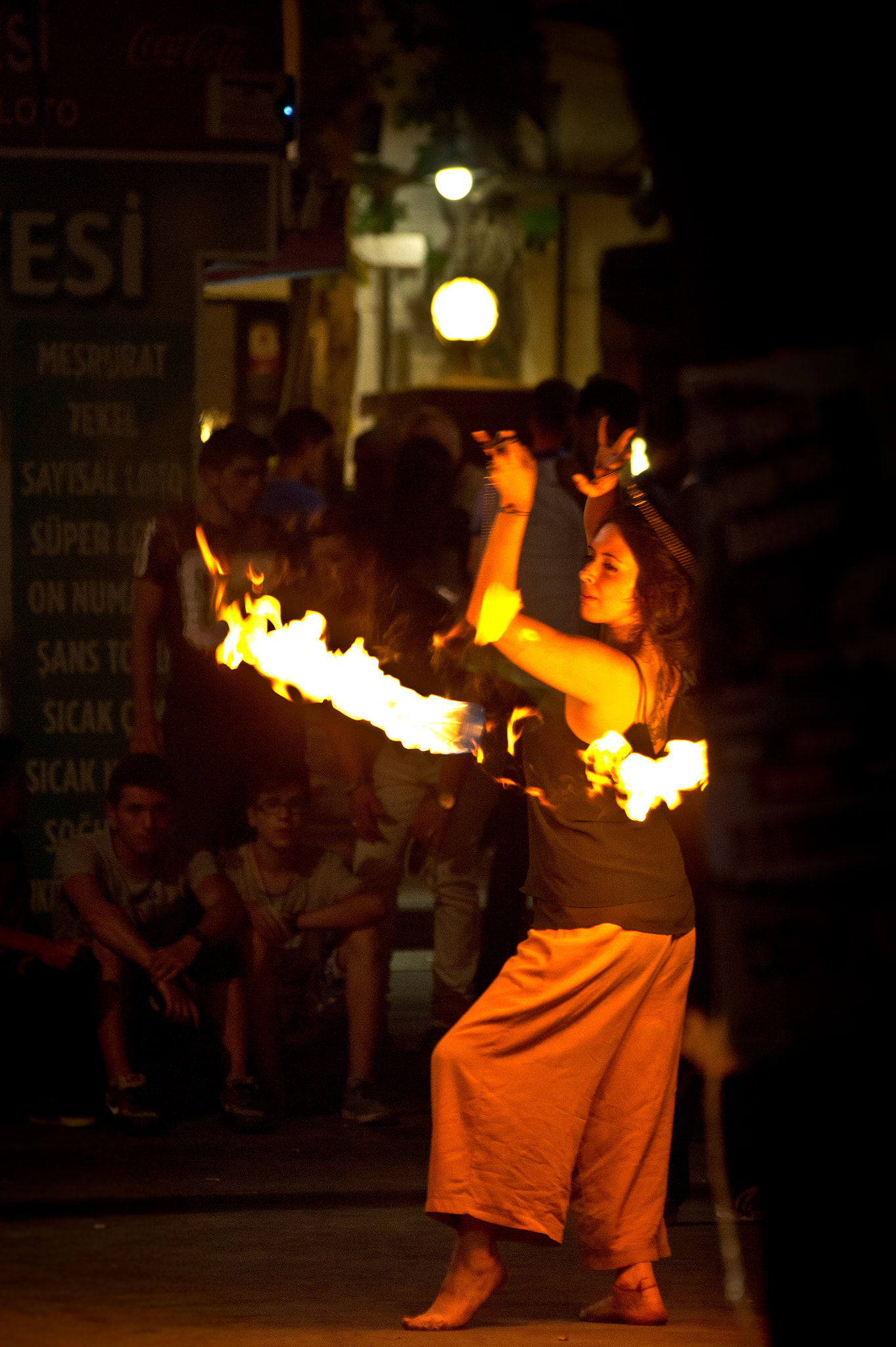 Sony SLT-A33 + Sony 75-300mm F4.5-5.6 sample photo. Dance with fire photography