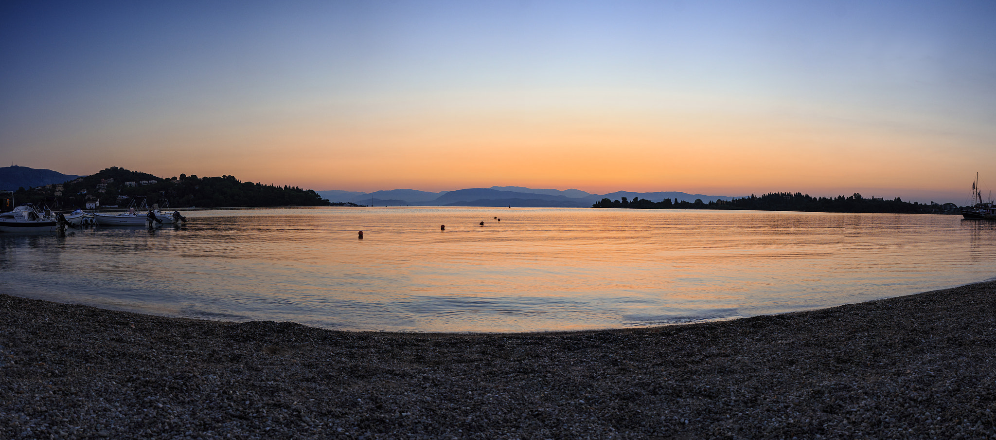 Canon EOS 700D (EOS Rebel T5i / EOS Kiss X7i) + Canon EF 24-70mm F4L IS USM sample photo. Blue hour at gouvia beach photography