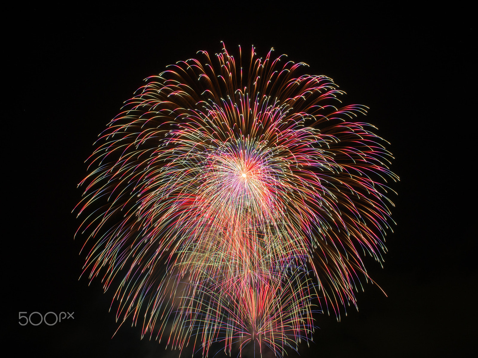 Pentax 645D sample photo. Firework , suwa lake ,japan photography