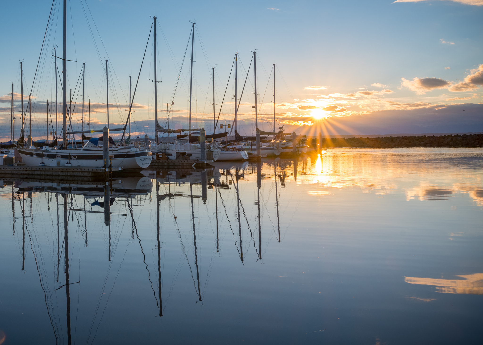 Nikon D500 sample photo. Sunset at the marina photography
