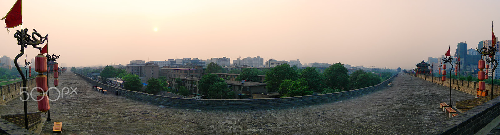 Canon PowerShot SD1100 IS (Digital IXUS 80 IS / IXY Digital 20 IS) sample photo. Xian city wall panorama, xian, china photography