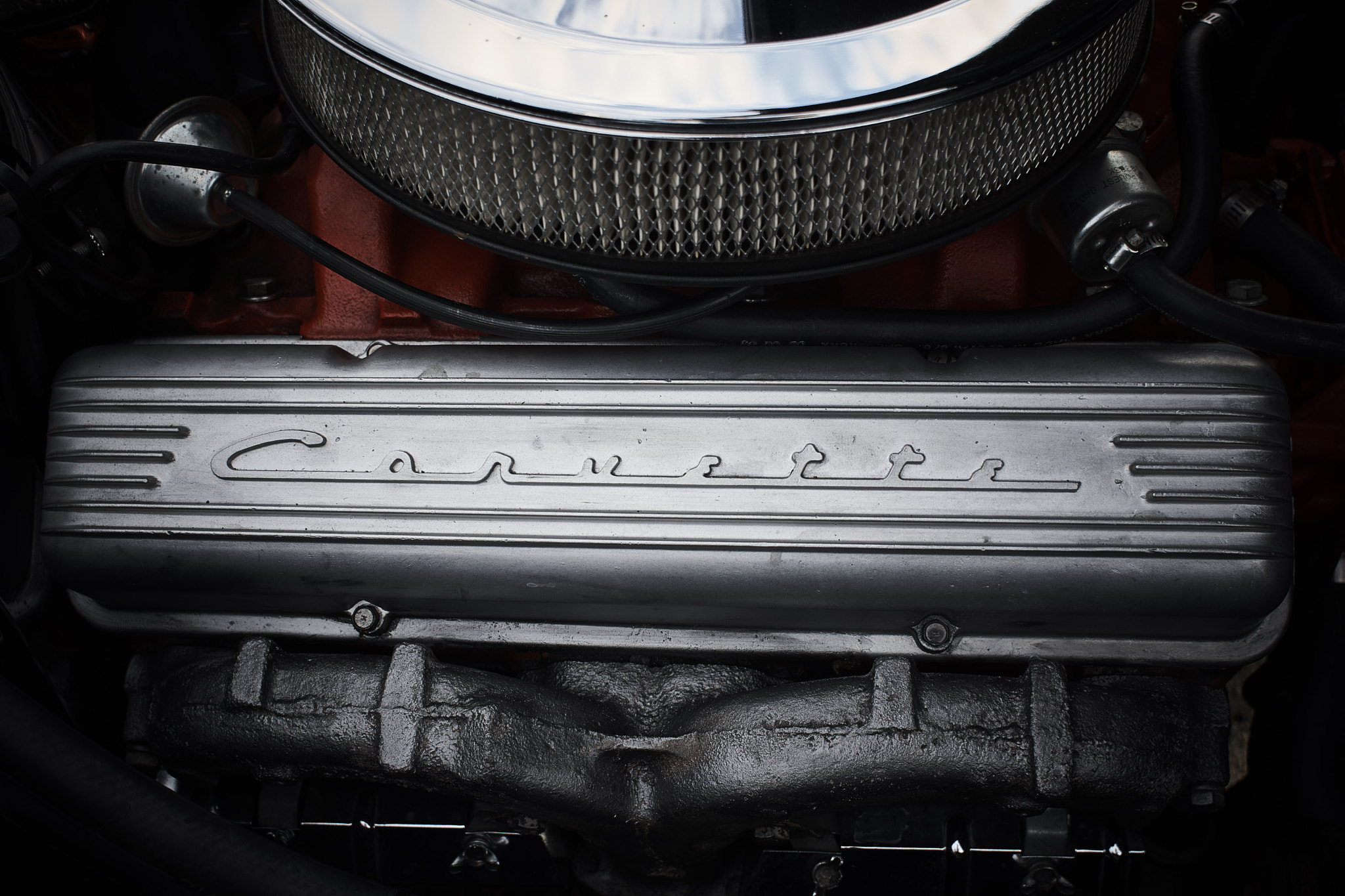 Sony SLT-A65 (SLT-A65V) sample photo. Classic corvette engine photography