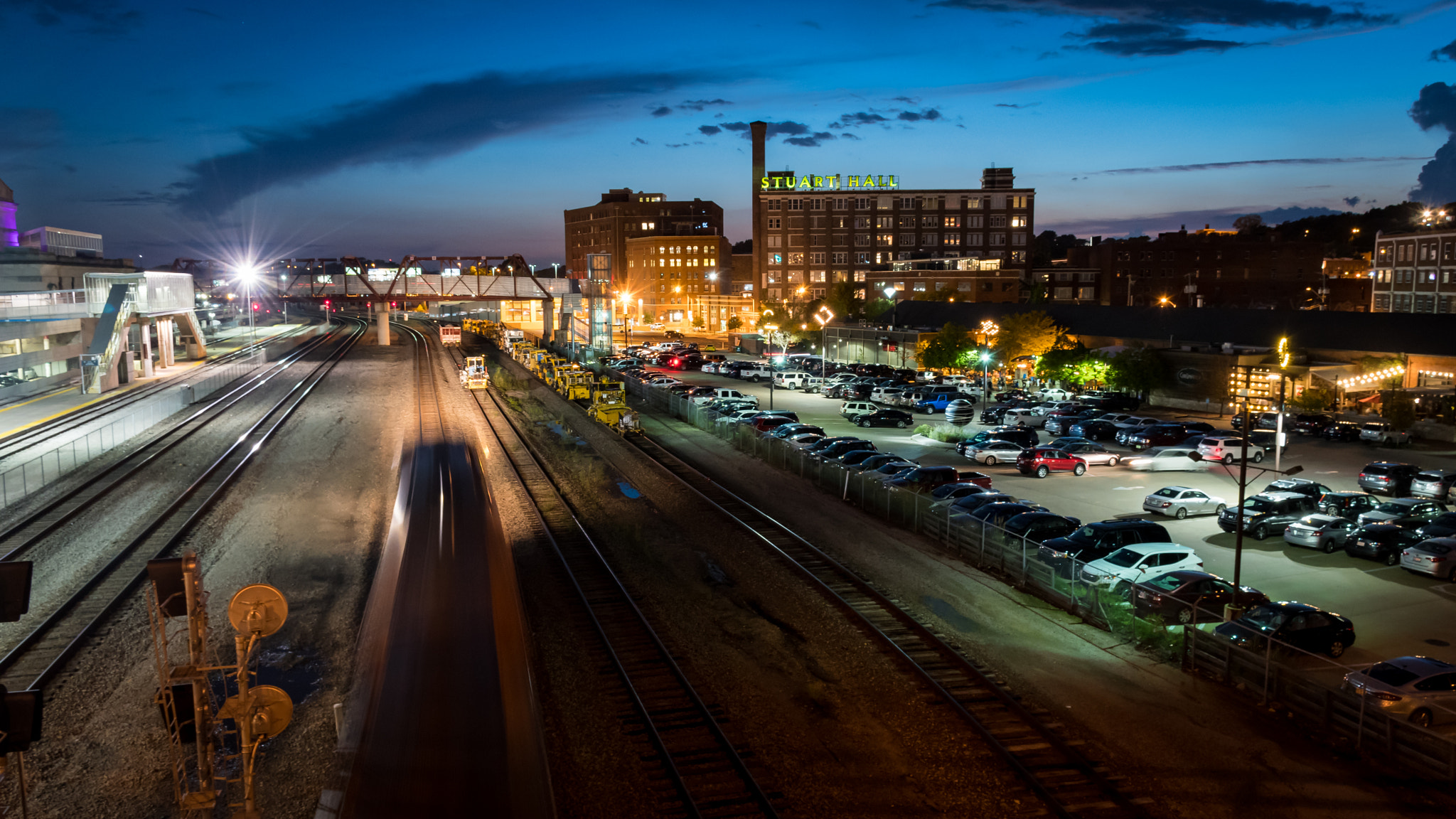 Nikon D500 sample photo. Night train photography