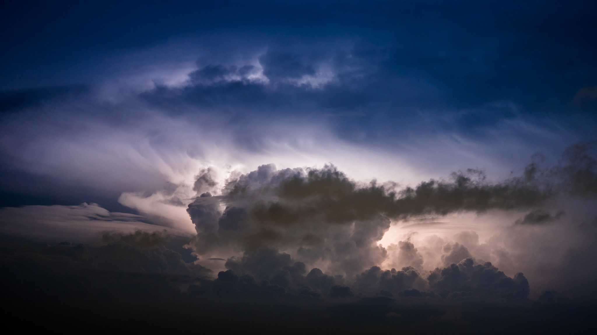 Sony a7S II + Sony FE 90mm F2.8 Macro G OSS sample photo. Lightning illuminating a distant cloud  photography
