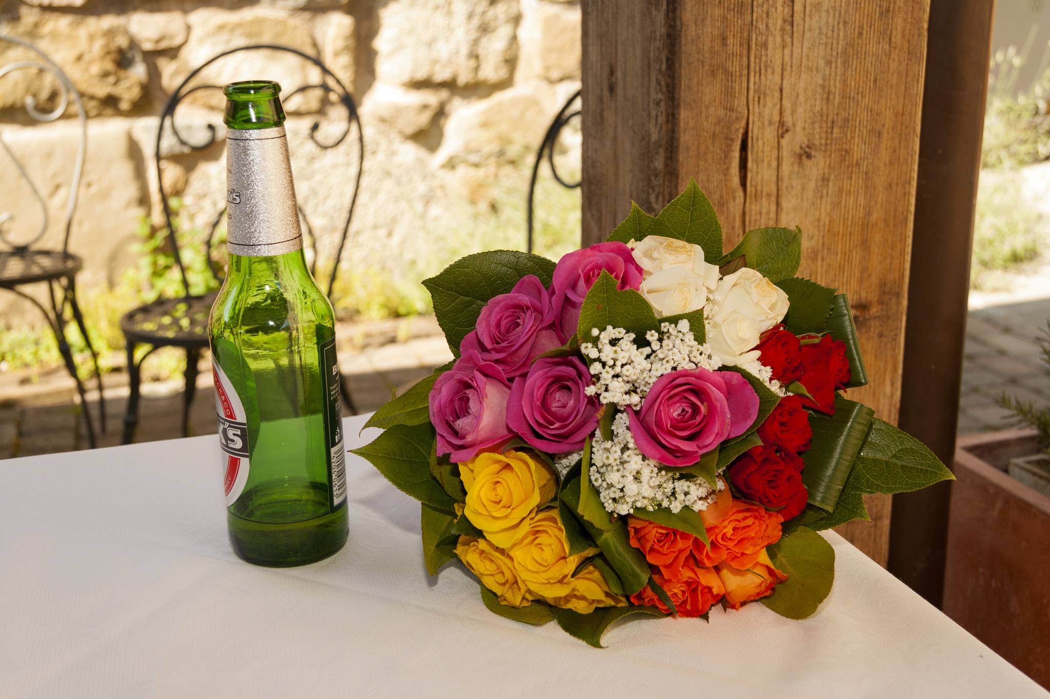 Canon EF-S 17-85mm F4-5.6 IS USM sample photo. Beer wedding flowers photography