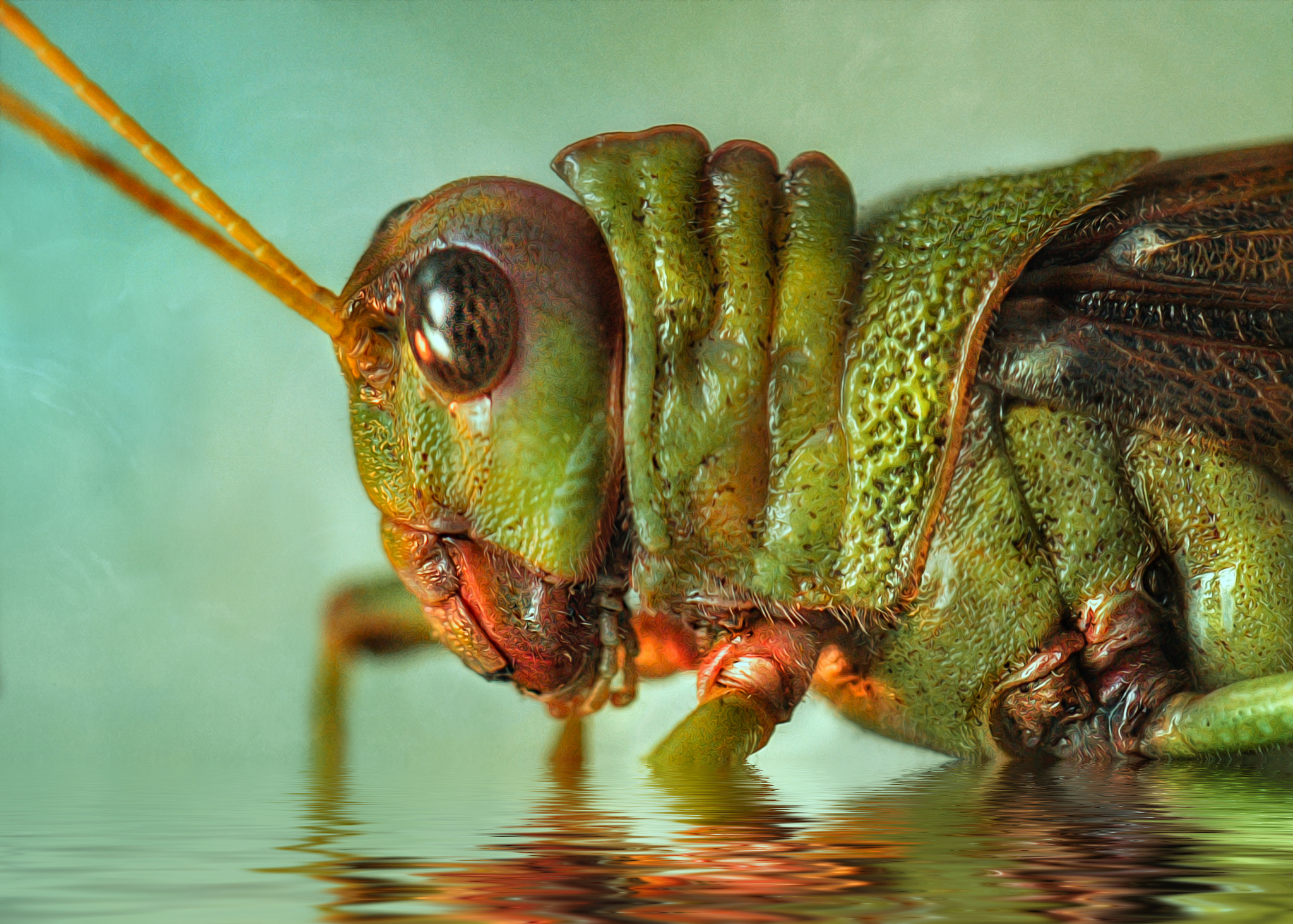 Sigma APO Macro 150mm f/2.8 EX DG HSM sample photo. Grashopper photography
